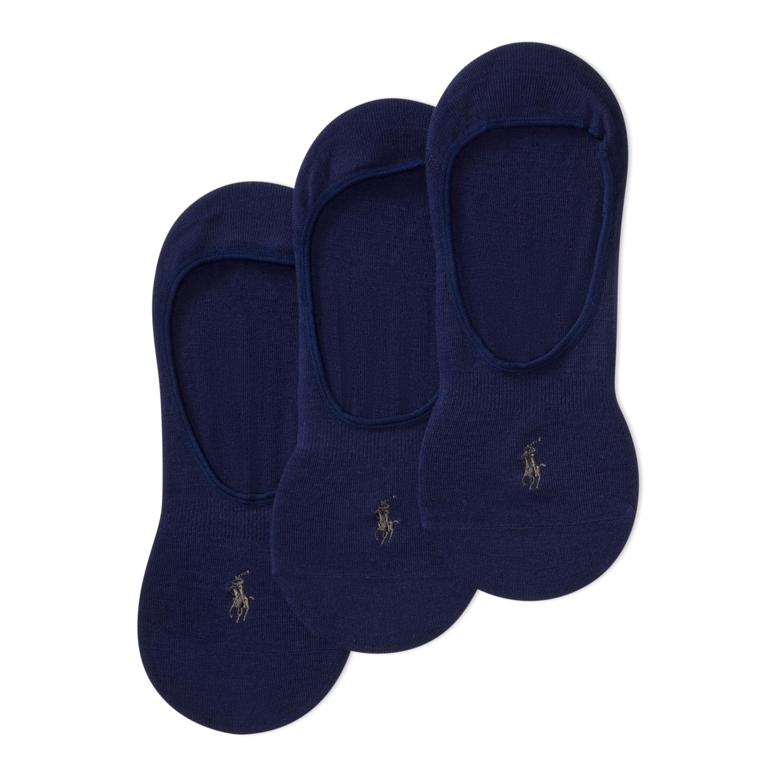 POLO RALPH LAUREN Men's Super Soft Dress Liner Socks - 3 Pair Pack - Silvadur Invisible Comfort