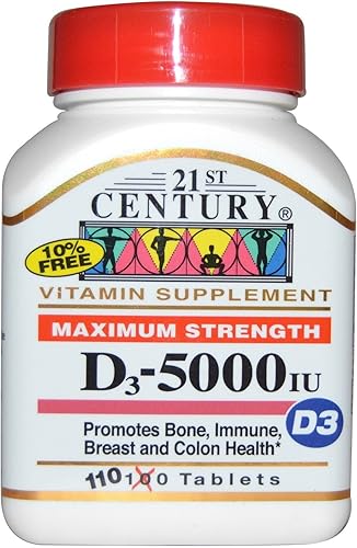 21st Century D3-5000 UI Tablets Tabletas de máxima resistencia - 110 unidades, paquete de 3