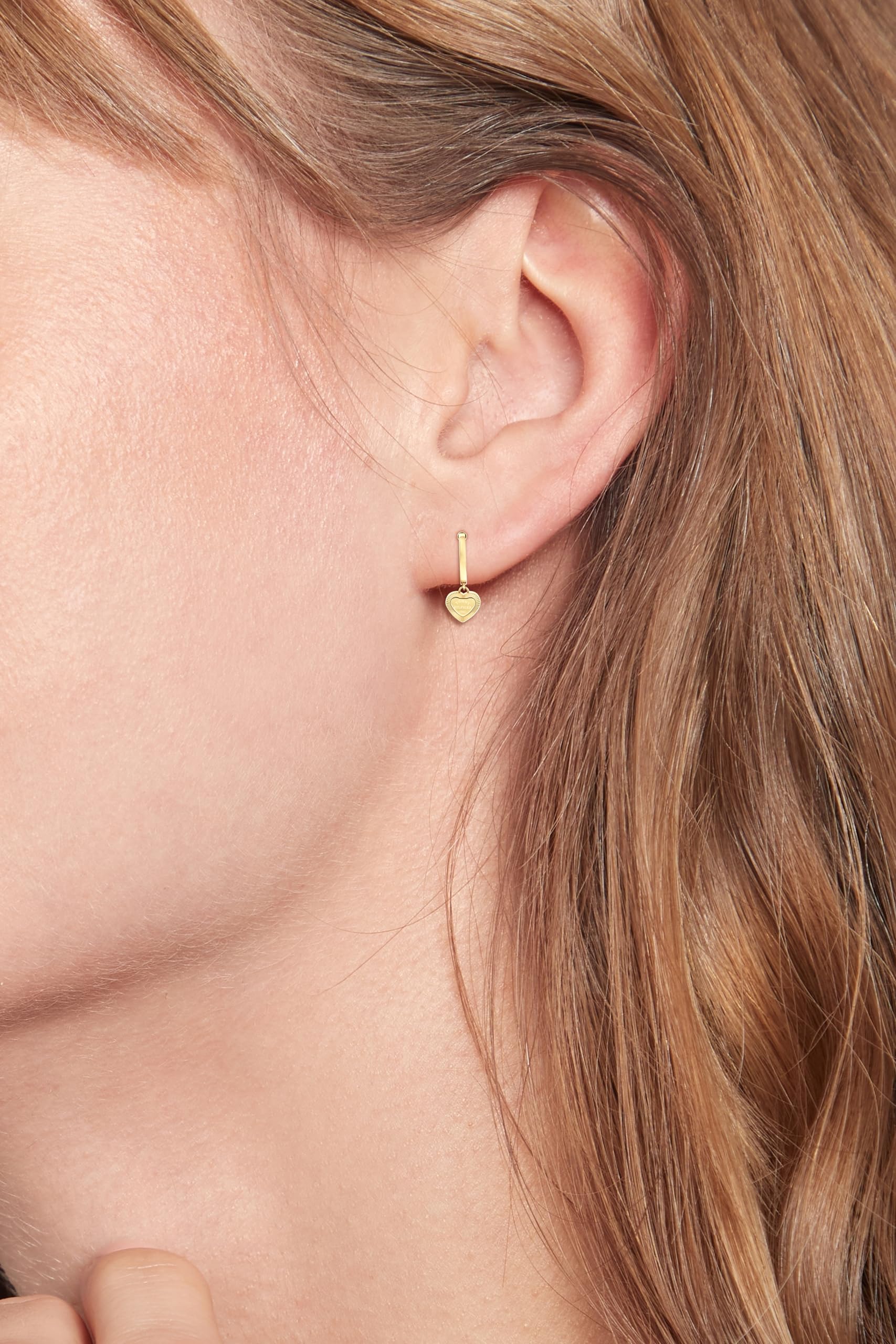 Tommy Hilfiger 2781014 - Pendientes de aro para mujer de acero inoxidable con baño de oro amarillo