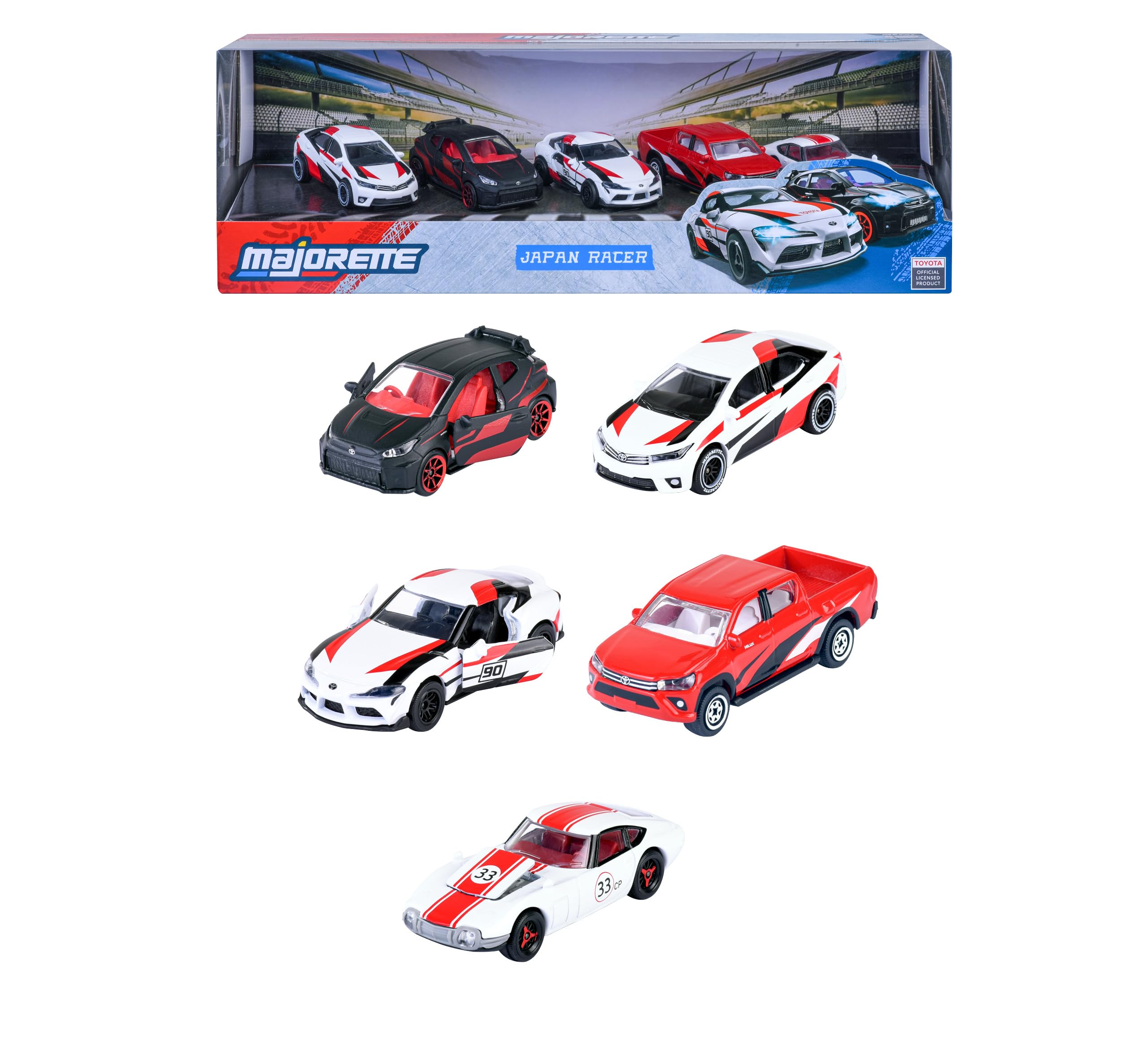 Majorette Toyota Racing 5 Pieces Giftpack