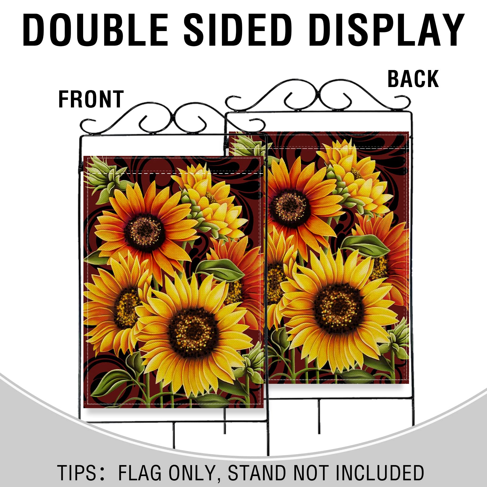 Herbst Gartenflagge 'Welcome Autumn' Mit Kürbis & Sonnenblumen | 30,5 X 45,7 Cm, Doppelseitig | Wetterfest Für Terrasse & Garten