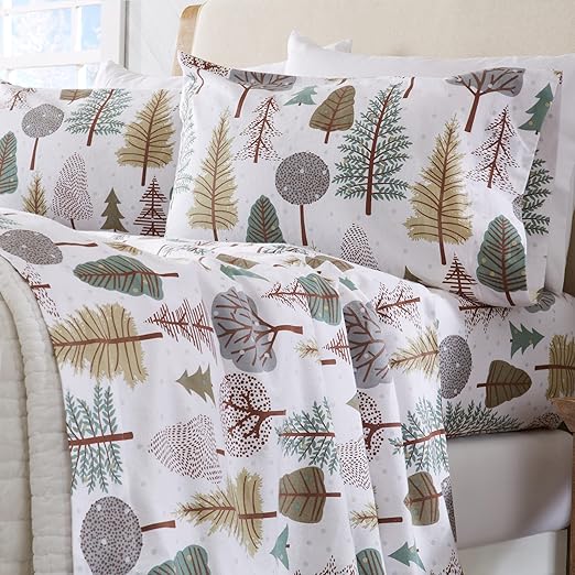 Great Bay Home Bed Linen Set, 4 Piece, Turkish Cotton Queen