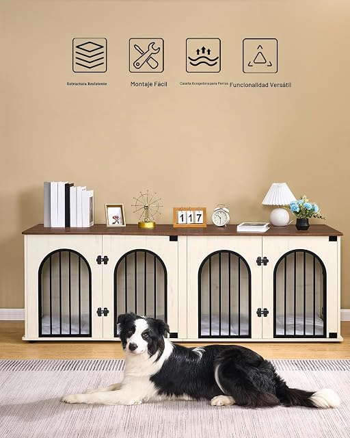 Foto 6 de 8 de Hzuaneri Jaula para Perros Doble de Madera