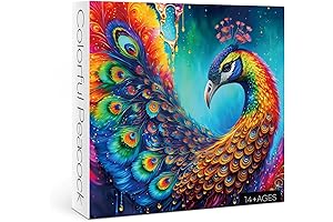 Peacock Puzzle 1000 Piece Puzzle for Adults: Animal Art Jigsaw as Home Decor
