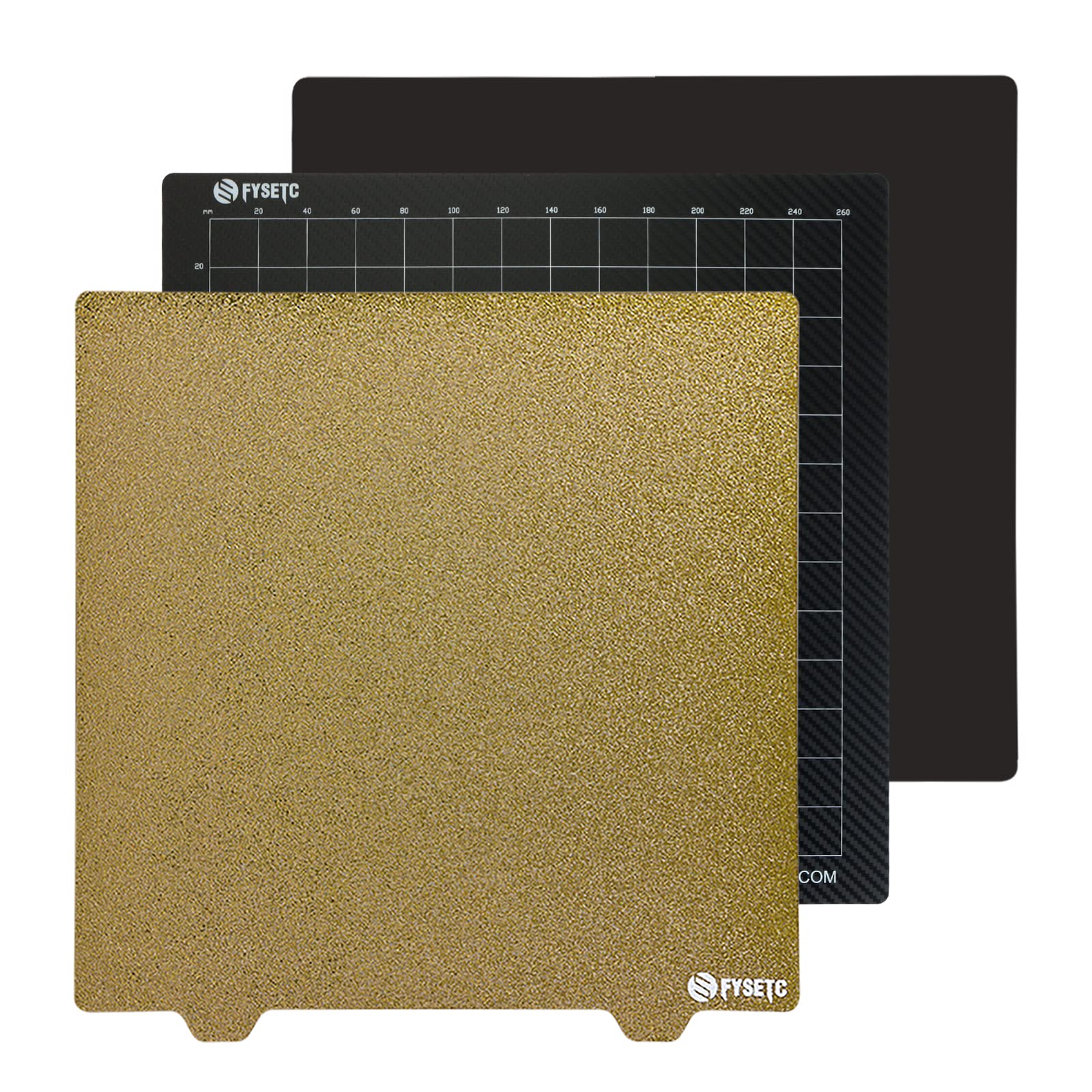 CR-10 10S Pro CR-X MP Maker Pro Part Newest Plate Gold Textured Powder PEI+PET Carbonn Fibree Double Spring Steel Printing Surface Sheet Heated Bed Build Plate