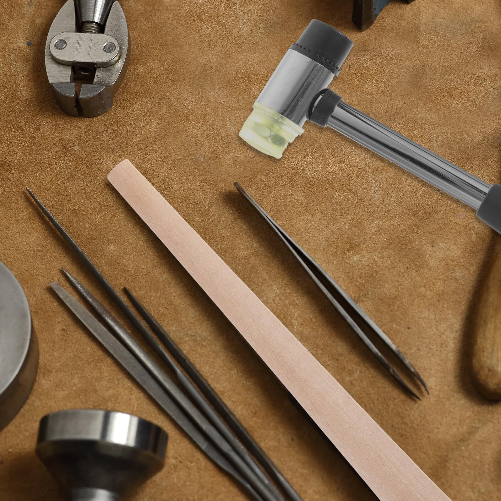 Alipis Martillo de Goma Ligero en para Juego de Mandriles para Anillos Ajustador de Anillo Portátil y Herramienta Compacta de Madera y Metal Reparación y DIY Joyería