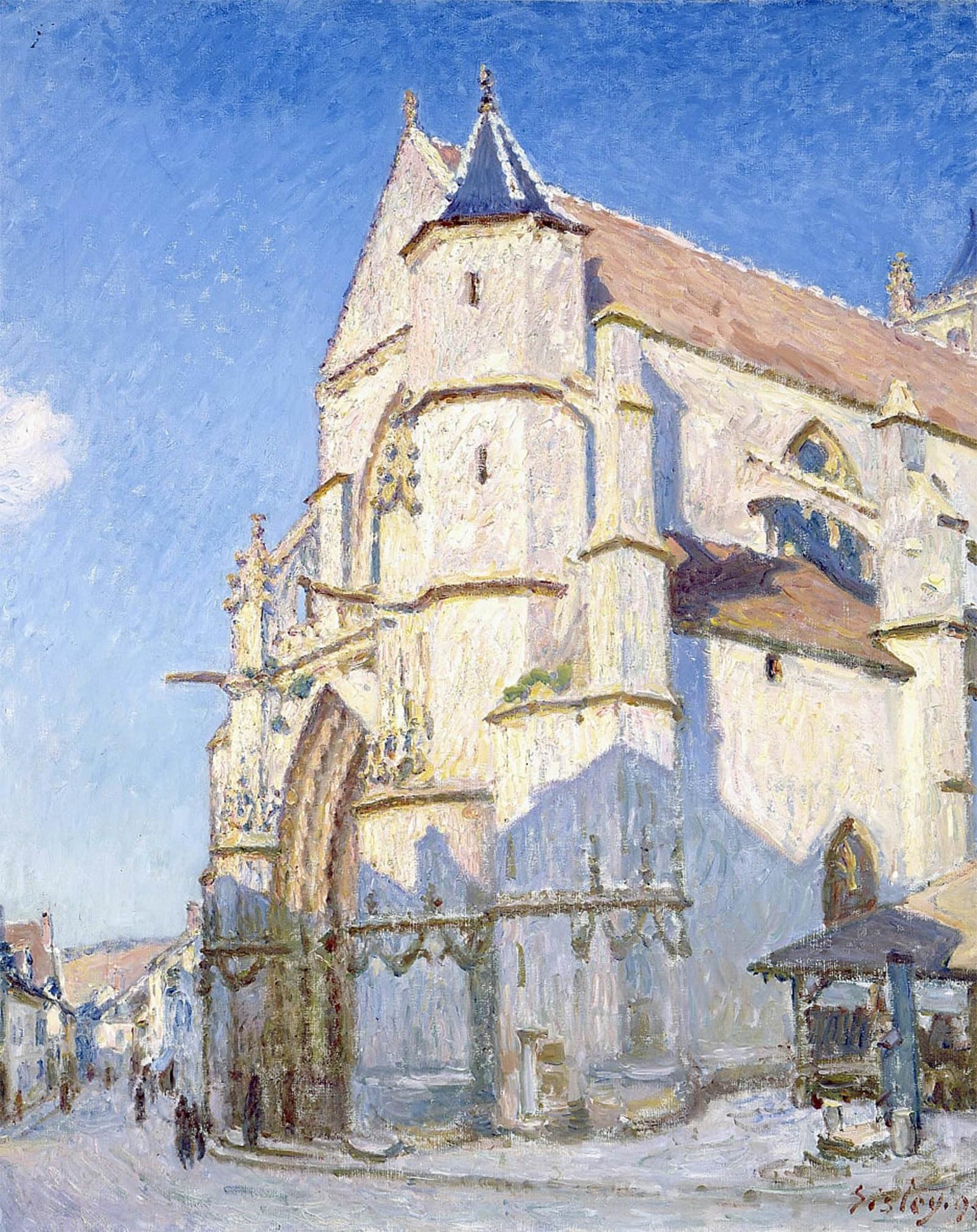 POSTERIIk Famous Animal Posters Vintage Picture Church At Moret by Alfred Sisle Modern Wall Decor for Home Decor 60x90cm