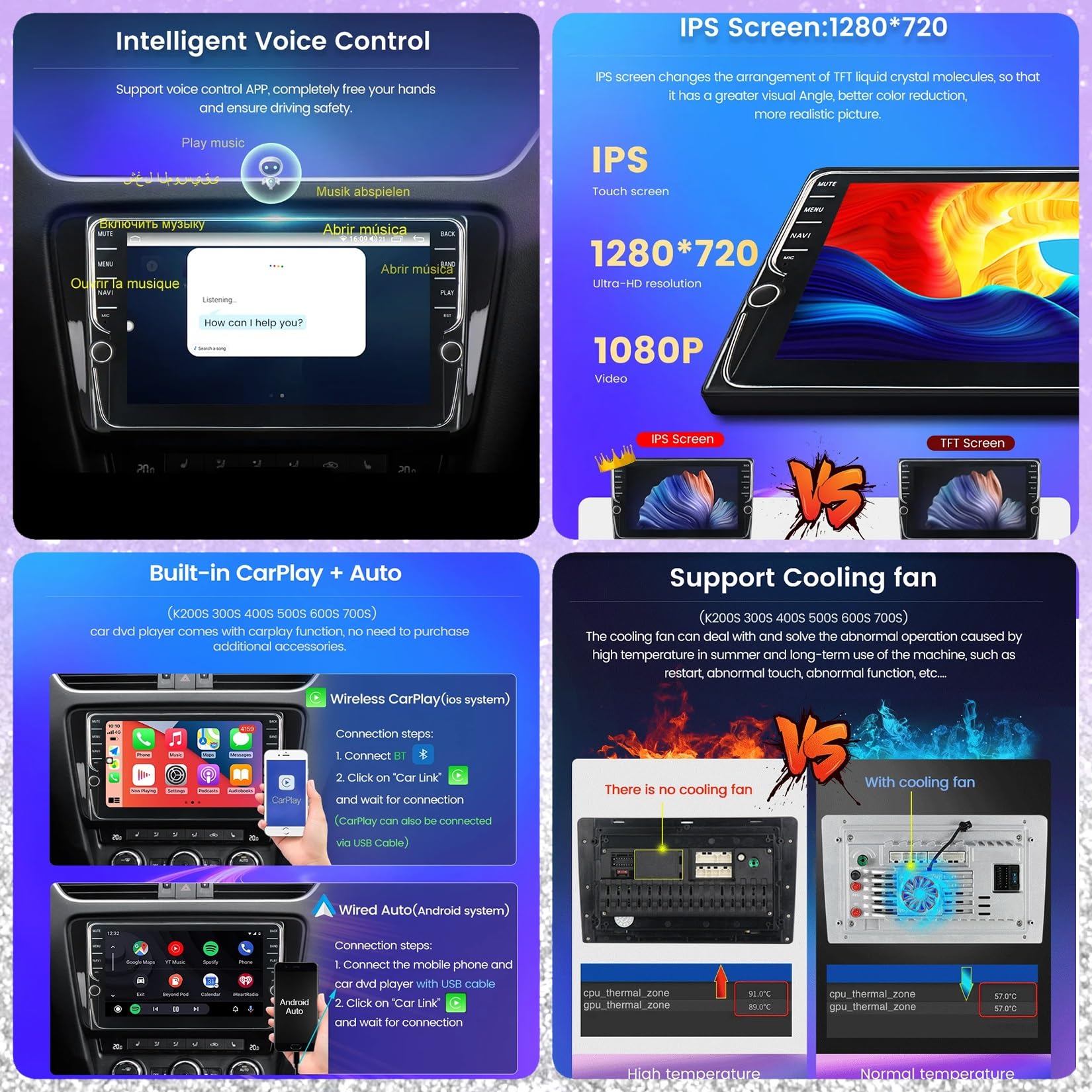 9 cali Android 12 Radio samochodowe 2 DIN dla Benz Smart Fortwo 2011-2015 z kamerą zapasową sterowanie kierownicą Bluetooth GPS Navi CarPlay Wireless FM WiFi (rozmiar: S400 4+64G)