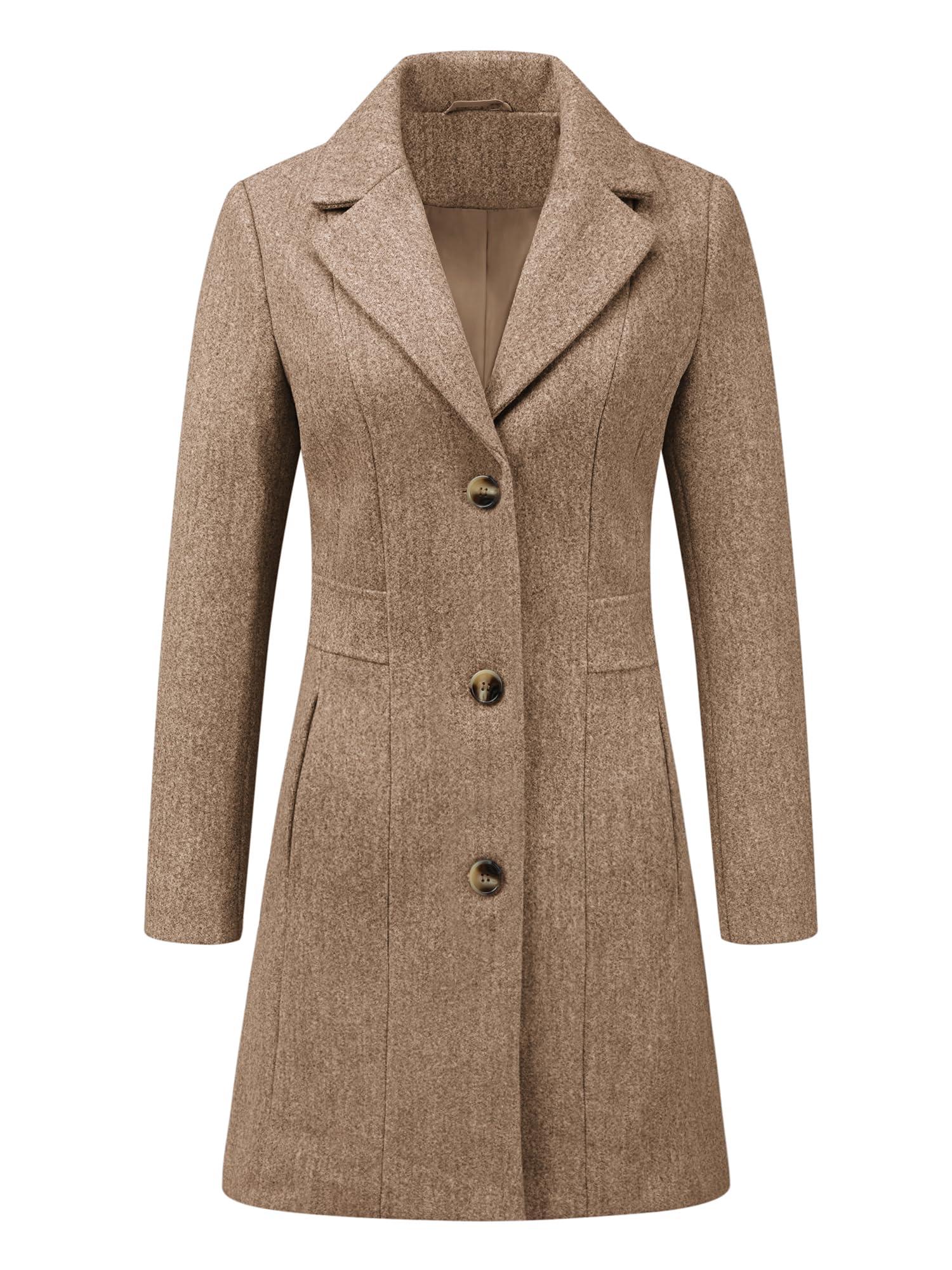 Women's Trench Coats Single Breasted Long Outerwear Winter Coat