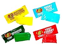 Vista 6 de Adams & Brooks, Inc. Jelly Belly Chews Taffy Candy masticables envueltos individualmente – Palomitas de maíz con mantequilla, sandía, azul baya