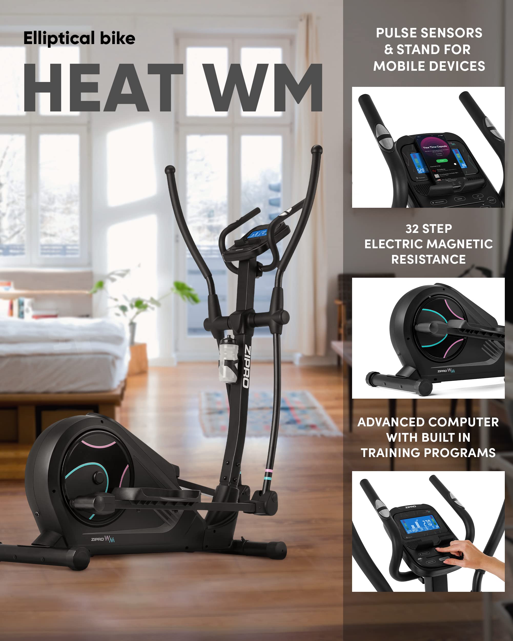 Zipro Heat Crosstrainer Zipro Heat Wm Iconsole+ Vélo Elliptique à