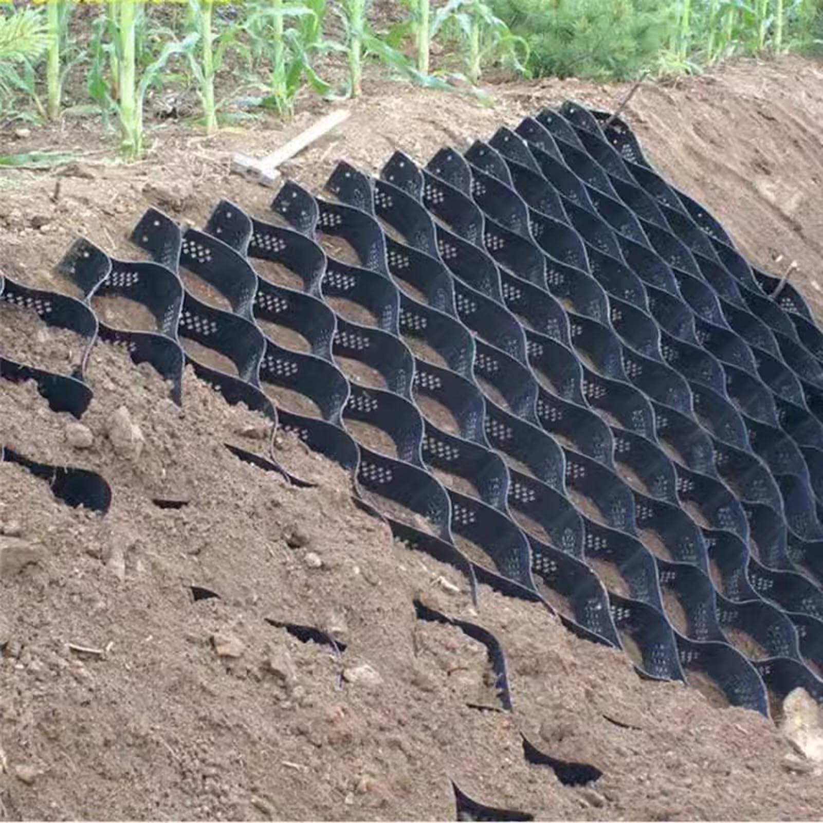 Przepuszczalny system układania trawy z tworzywa sztucznego – 3 x 6 m kratki stabilizujące podjazd i taras do kształtowania krajobrazu, kontroli erozji i wzmocnienia podłoża