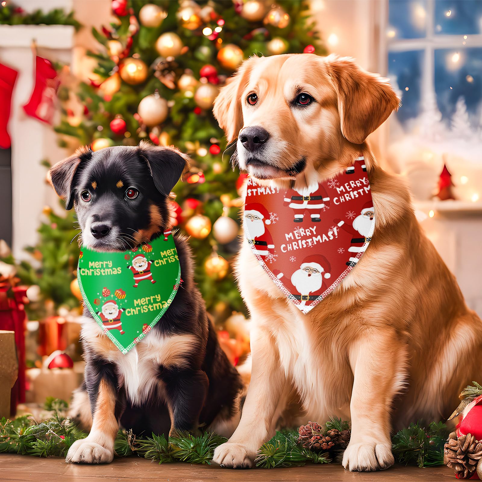 ❤︎クリスマスバンダナ❤︎ Amazon | Frienda 30個 クリスマス ドッグ バンダナ バルク サンタ