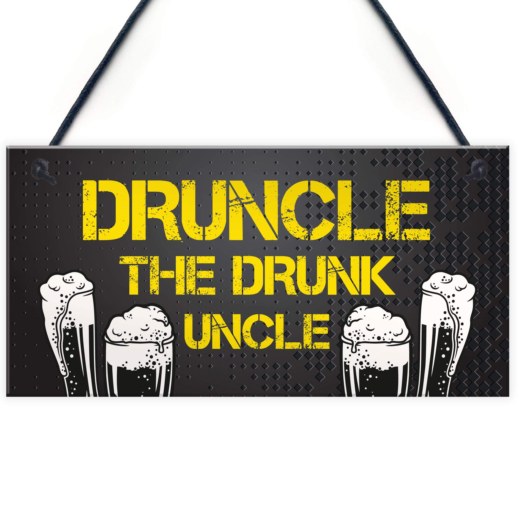 Red Ocean Black Funny Uncle Gift Druncle Hanging Plaque Funny Gift For Him From Niece Nephew Brother Plaque