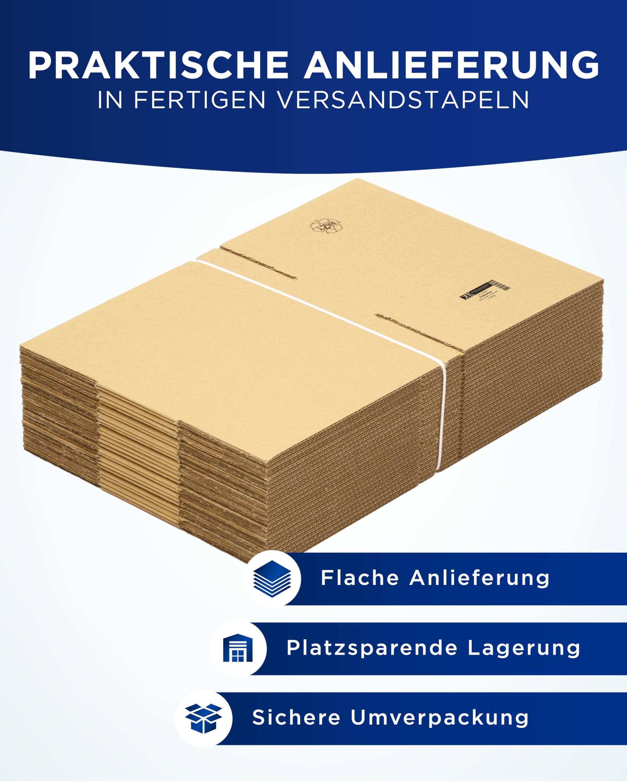 KK Verpackungen Versandkartons 320 x 250 x 120 mm Braun 1-wellig (Außenmaß 325 x 258 x 126 mm) | 100 Stück, Faltkartons Kartons für Versand als DHL Päckchen M DPD Hermes GLS Paketklasse S (KK22)