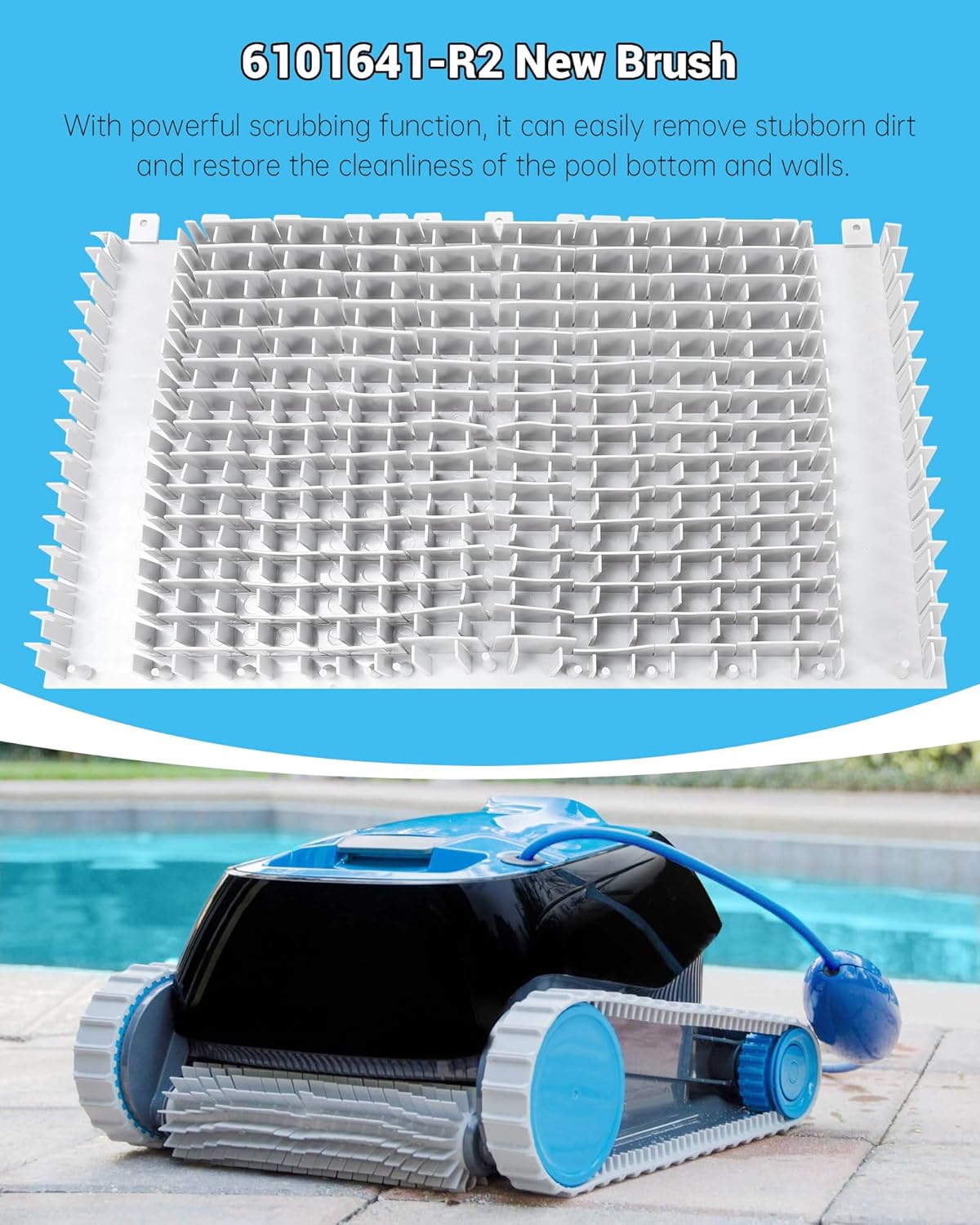 Tune Up Rebuild Kit Fit for Maytronics Dolphin Nautilus CC Plus Robotic Pool Cleaner, Includes 9991432-R4, 9991433-R4 Ultra-Fine Filter Plates, 6101641-R2 Brushes, 9985006-R2 Tracks, Climbing Rings