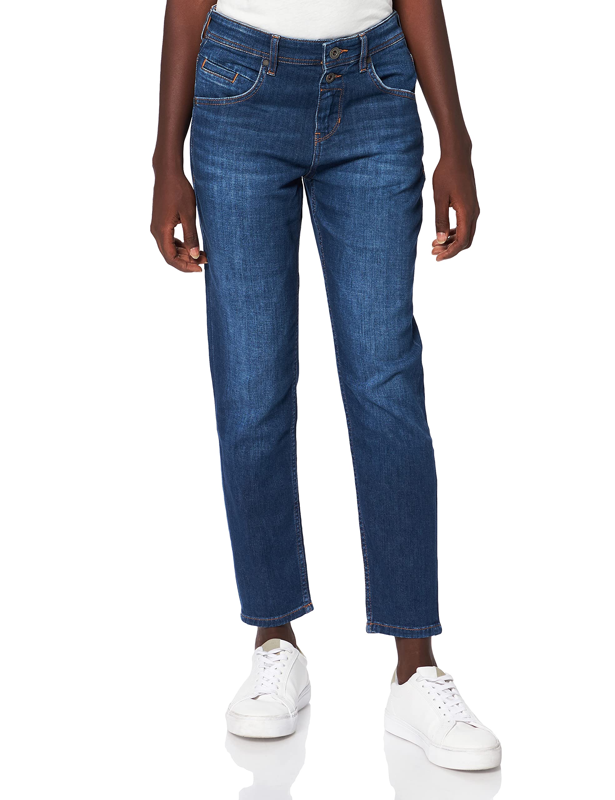 Marc O'Polo Damen Jeanshose mit Stretch-Anteil Boyfriend Fit