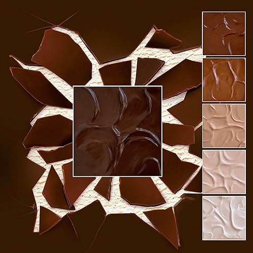 Miniatura 2 de Chocolate Chunks | 3D Plaster Relief Wall Sculpture Tiles | Acrylic, MDF Wood, Mixed Media,Abstract, Modern Design, Mix and Match (Dark Chocolate)