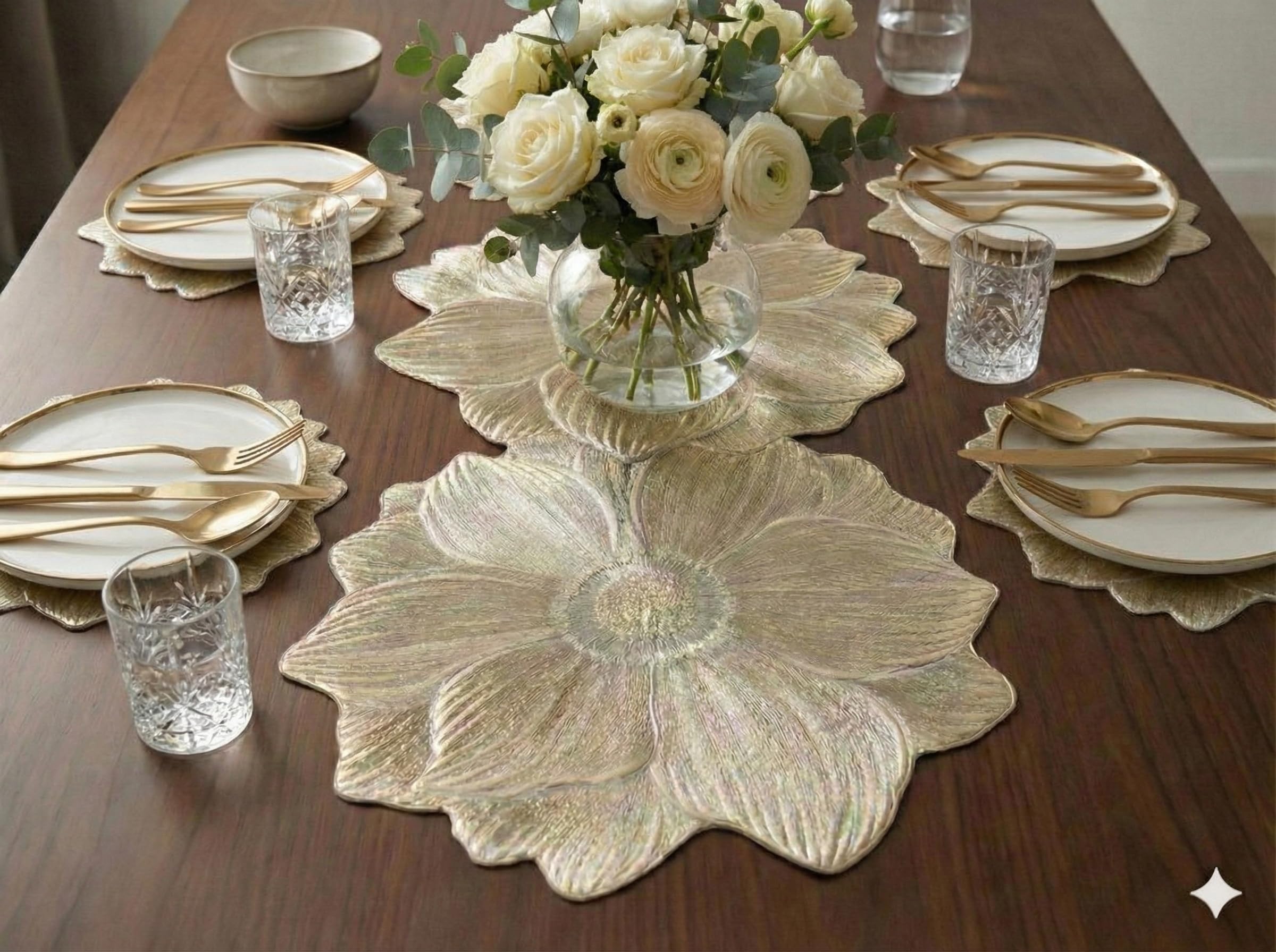 Dining Table Mat & Runner Set - Elegant Table Protection -5
