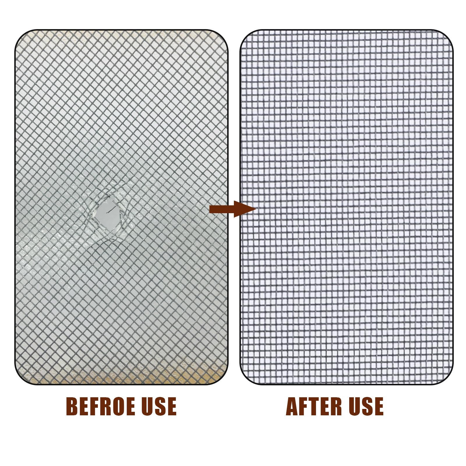10uds Cinta Adhesiva Mosquitera, 10x10cm Autoadhesivo Cinta Malla Reparación Cinta para Reparar Mosquiteras para Reparar las Redes de las Tiendas de Campaña de las Ventanas de las Pantallas