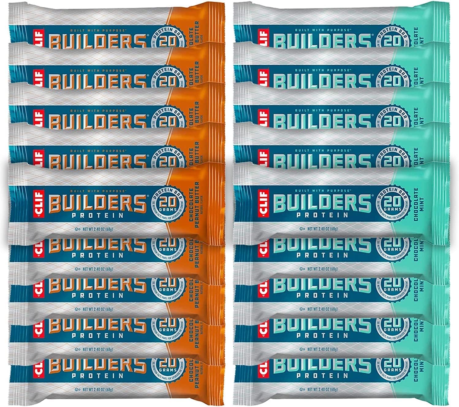 CLIF BUILDERS Protein Bars Chocolate Peanut Butter