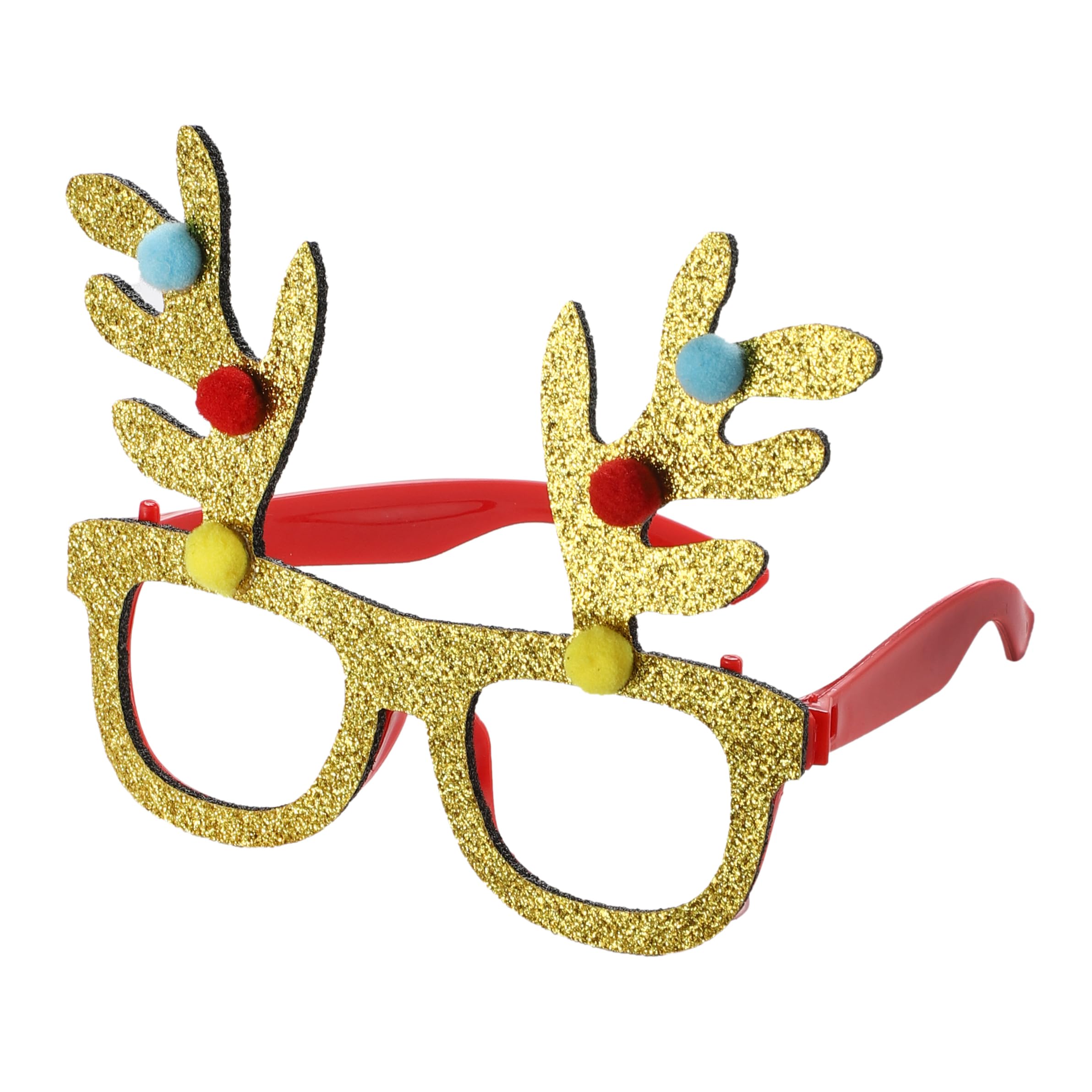 Komonee 12 x Christmas Novelty Glasses Sunglasses, Gold, 12 works of Glasses