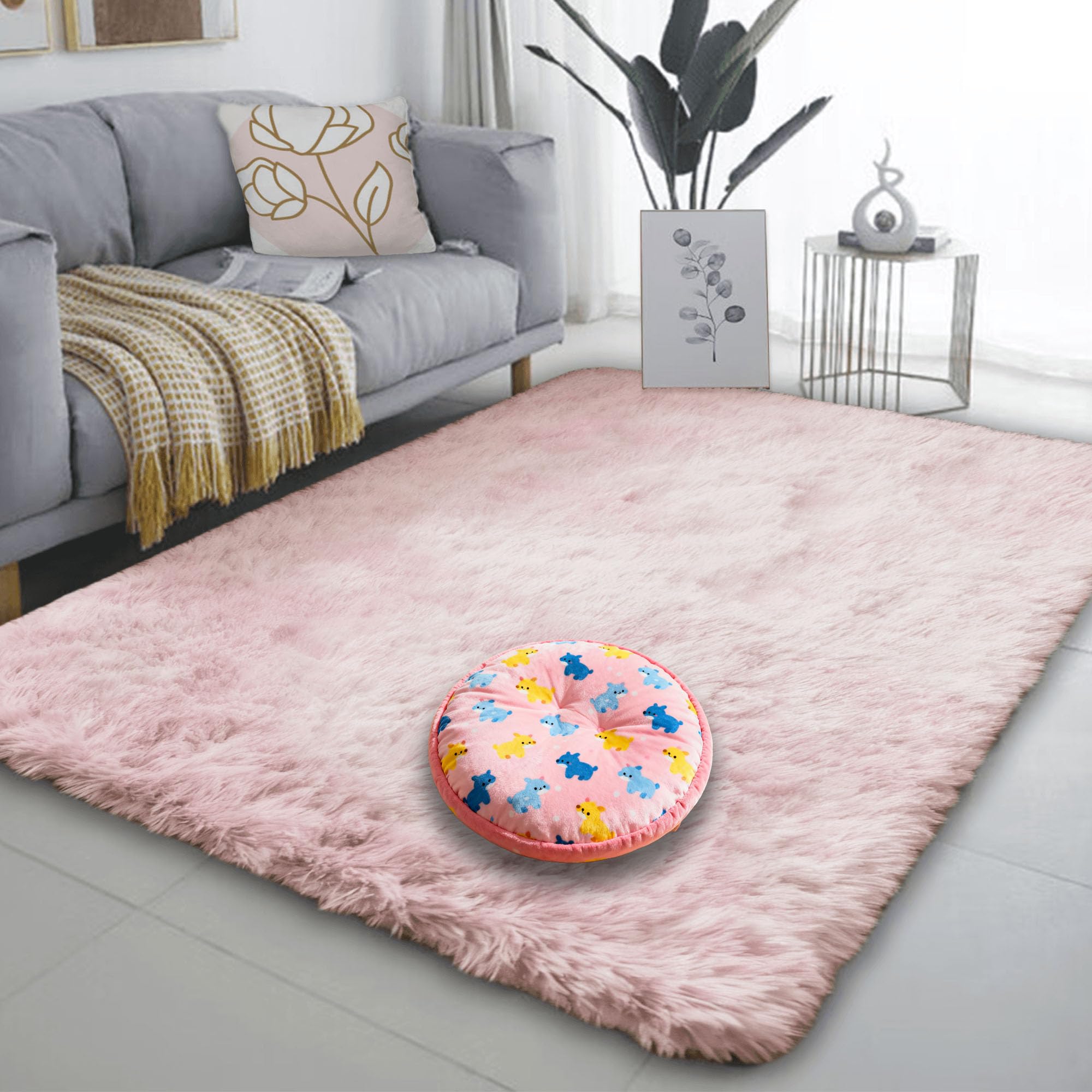 Tapis à poils longs lavable et antidérapant pour finir avec les sols froids