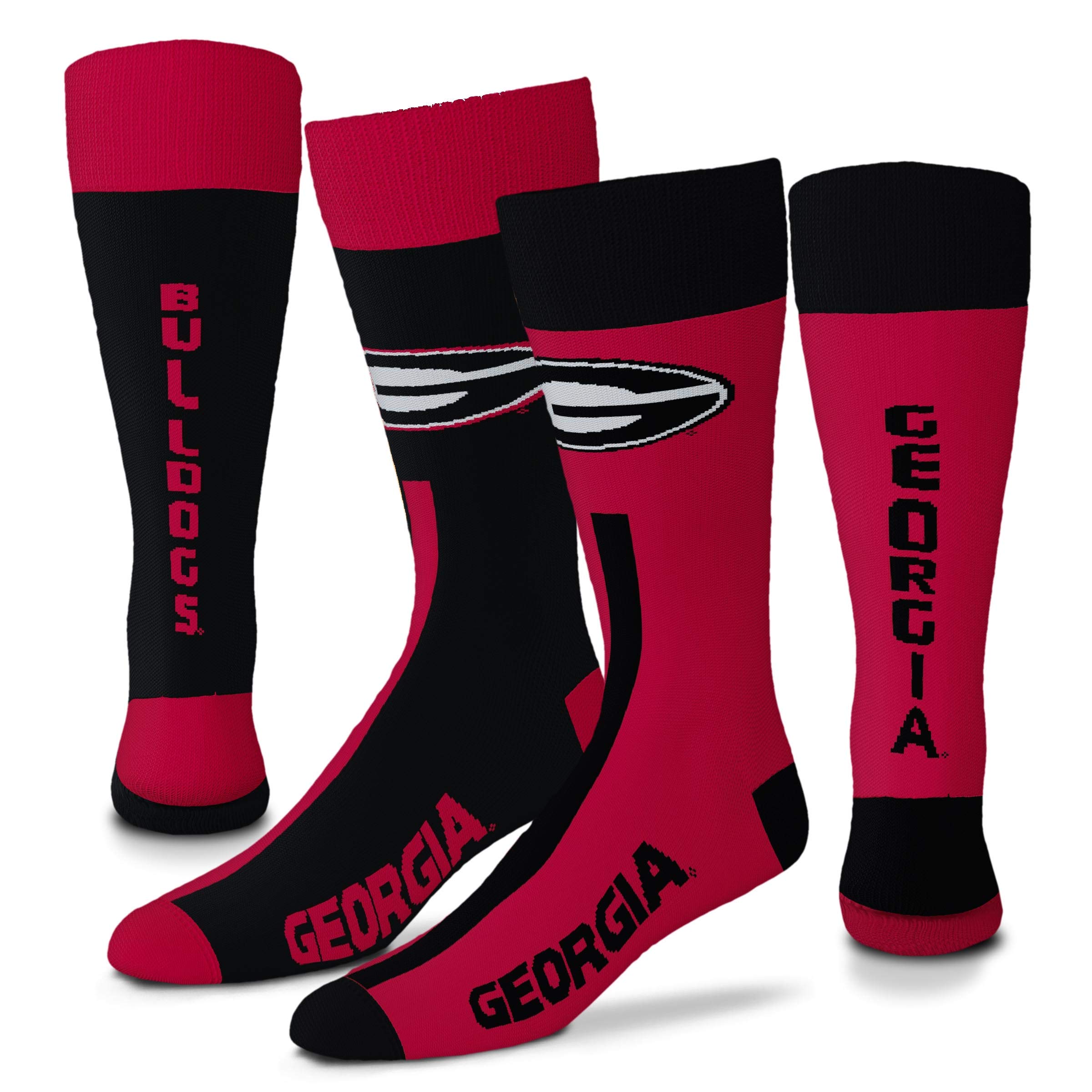 For Bare FeetFor Bare Feet Men's NCAA Big Top MisMatch Crew Dress Socks- 1 Pair- Size (Large 10-13)