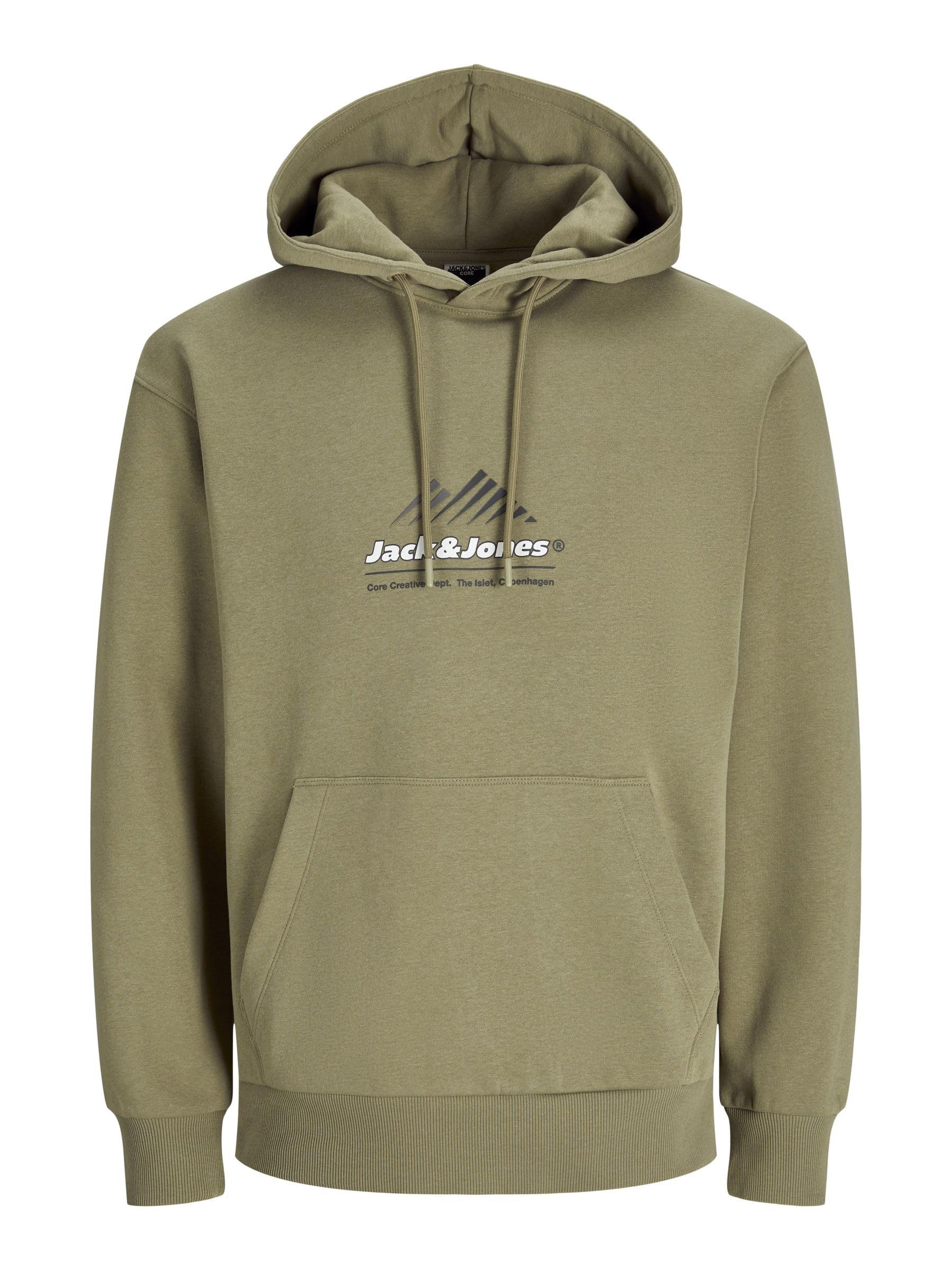 JACK & JONES Men's Jcolima Logo Sweat Hood Bf Hoodie