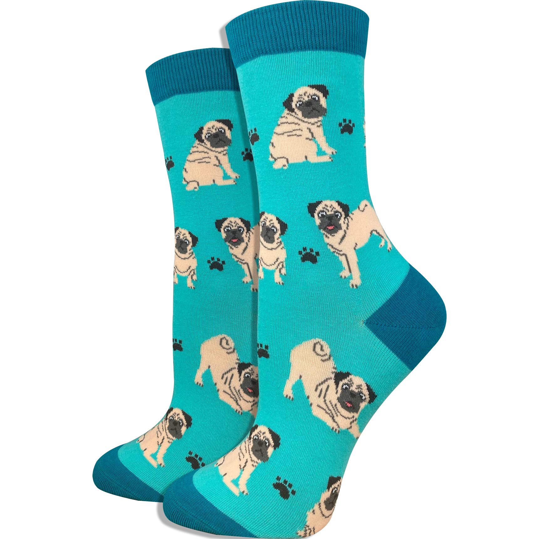 Women's Premium Comfort Animal Socks Pug Socks 4-10