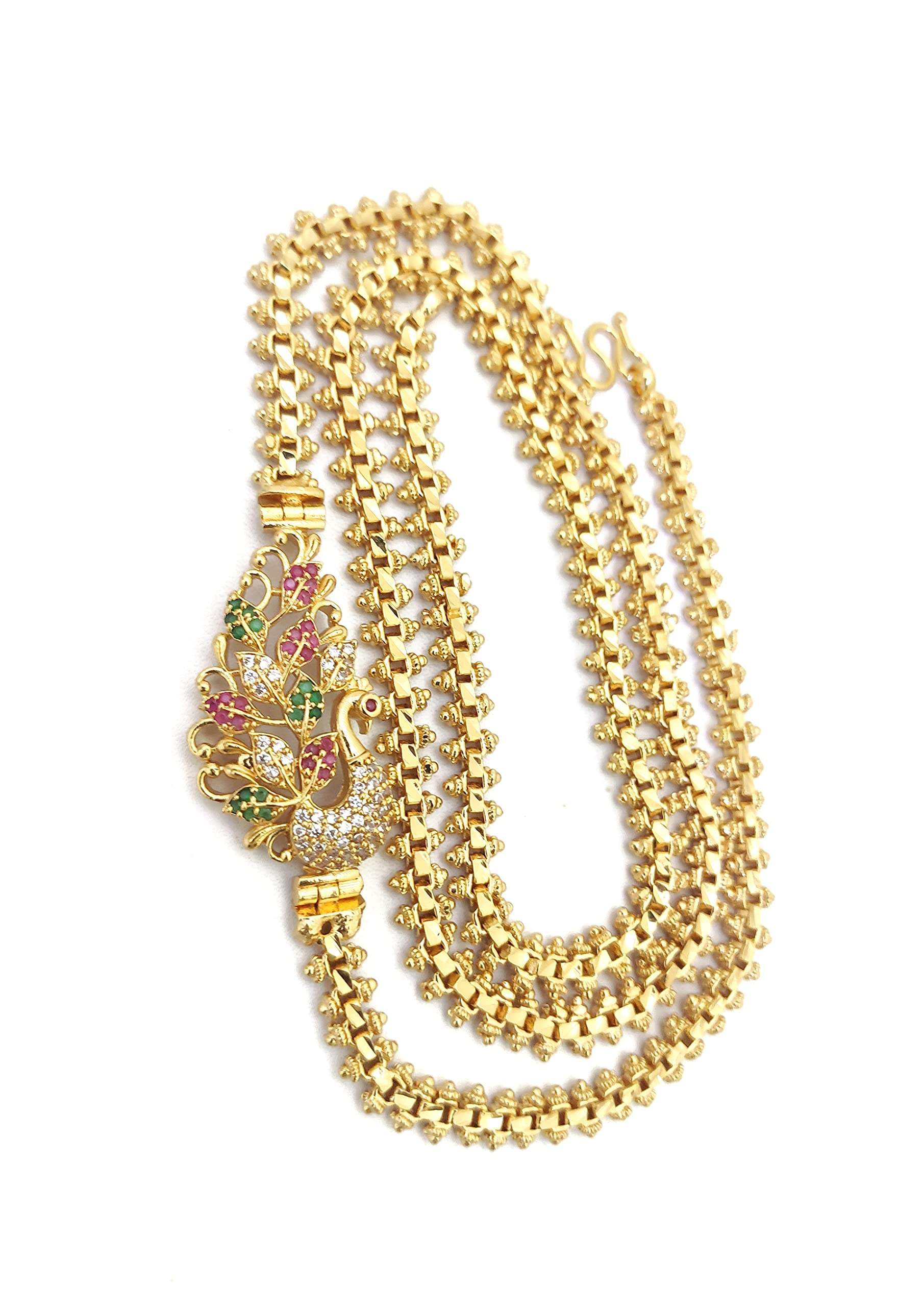 See full amazon price history chart for Hanaaa Hanaa1 One Gram Gold Micro Plated Peacock Mugappu Chain for Women and Girls 26 Inches Hanaaa Hanaa1 One Gram Gold Micro Plated Peacock Mugappu Chain for Women and Girls 26 Inches (B09V5HLV31) Amazon Price History, Amazon Price Tracker