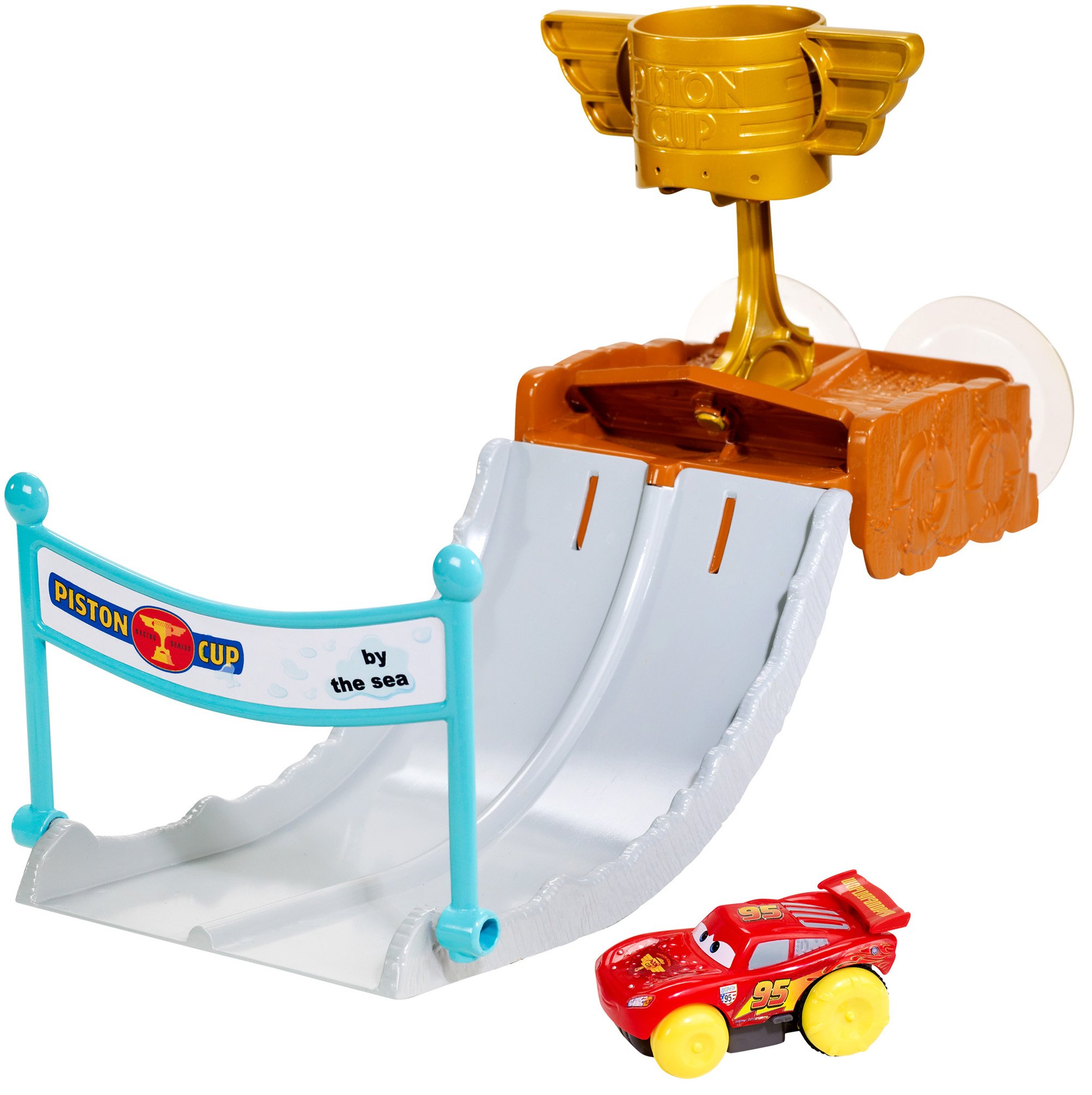 Disney Pixar Cars Piston Cup Splash-off Playset : Amazon.sg