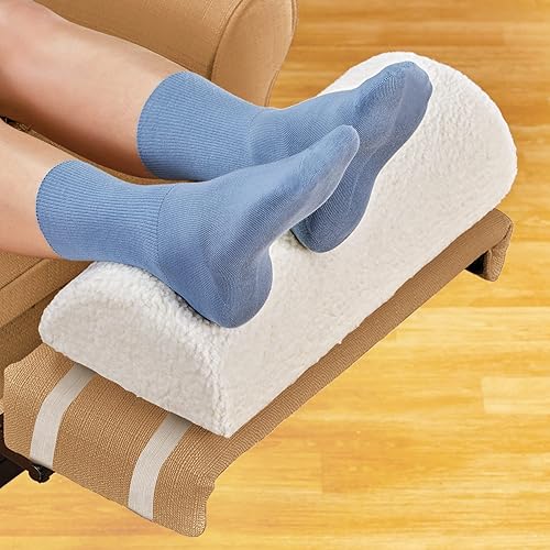 Miniatura 2 de Collections Etc Almohada para reposapiés de sofá cubierta de sherpa