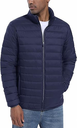 Miniatura 2 de MAGCOMSEN Chaqueta acolchada para hombre, abrigo de invierno ligero y cálido, repelente al agua, chaqueta aislante a prueba de viento