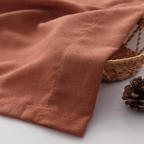 Miniatura 8 de Cortinas de terracota de 84 pulgadas de largo para sala de estar, 2 paneles con bolsillo con pestaña trasera, cortinas semitransparentes para