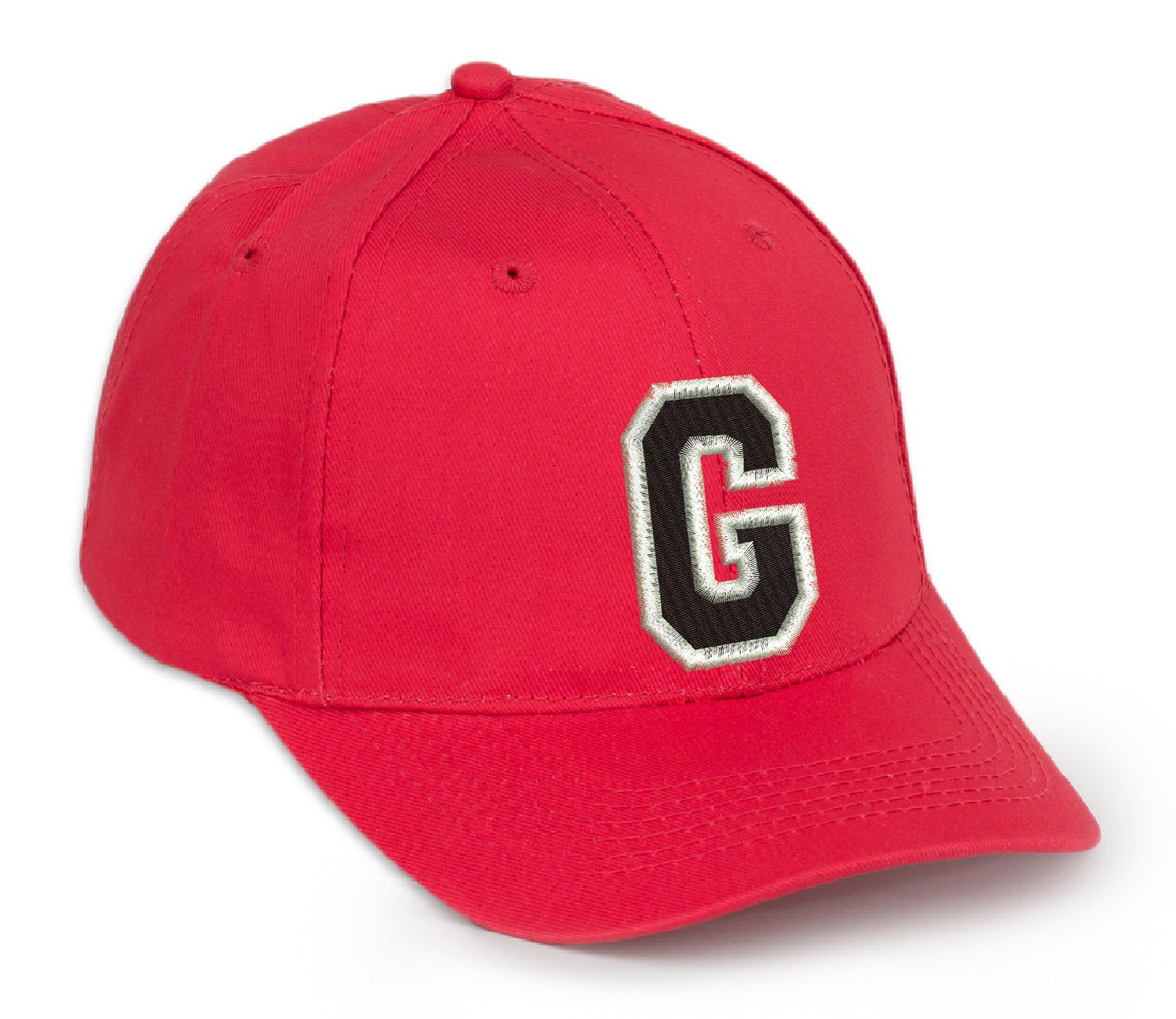4sold Kids Casual Cotton Baseball Cap Alphabet A-Z Red Caps Black Letter Snap Back Hat Hats Snapback - G