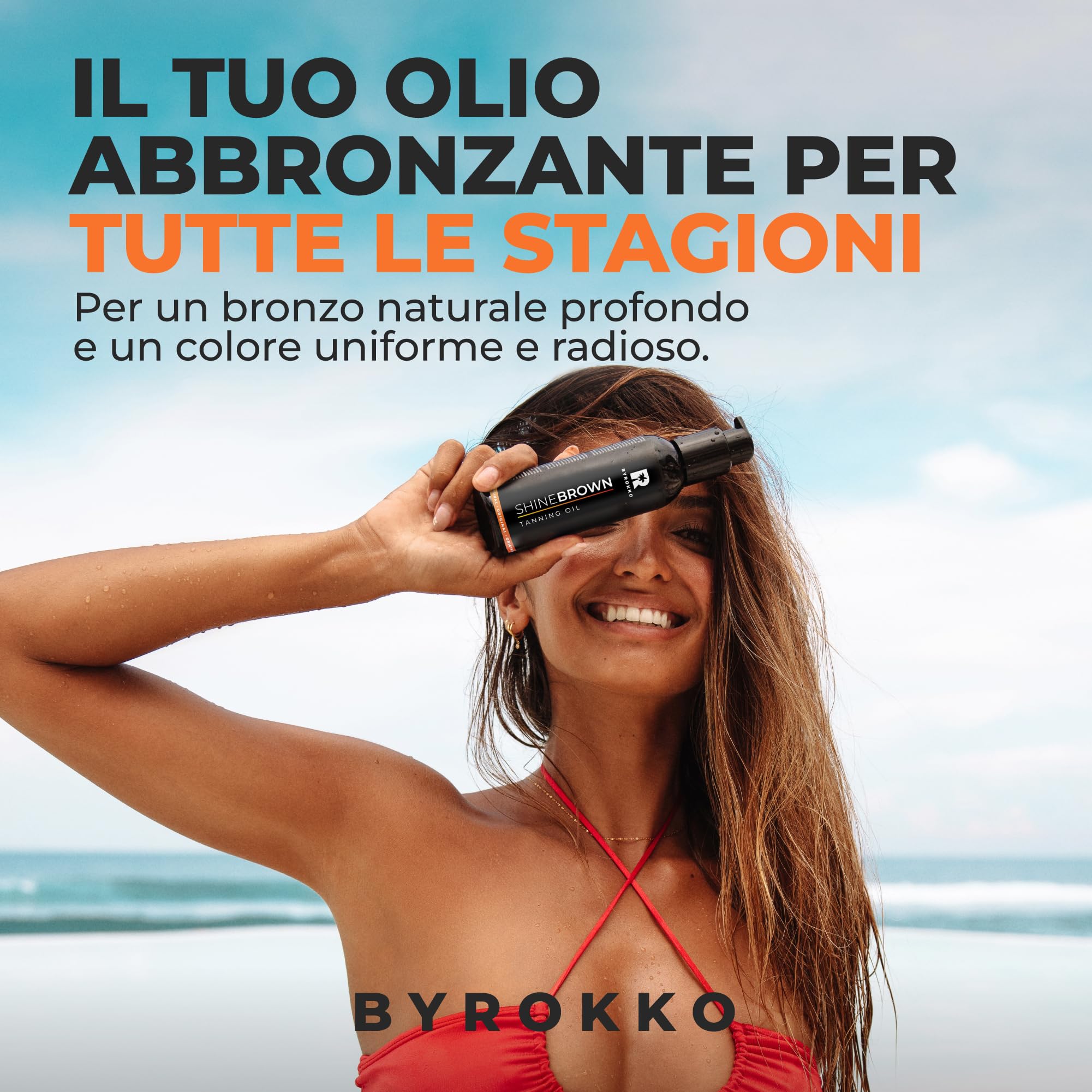 Byrokko Shine Brown Fast Olio acceleratore abbronzante per lettino e all'aperto