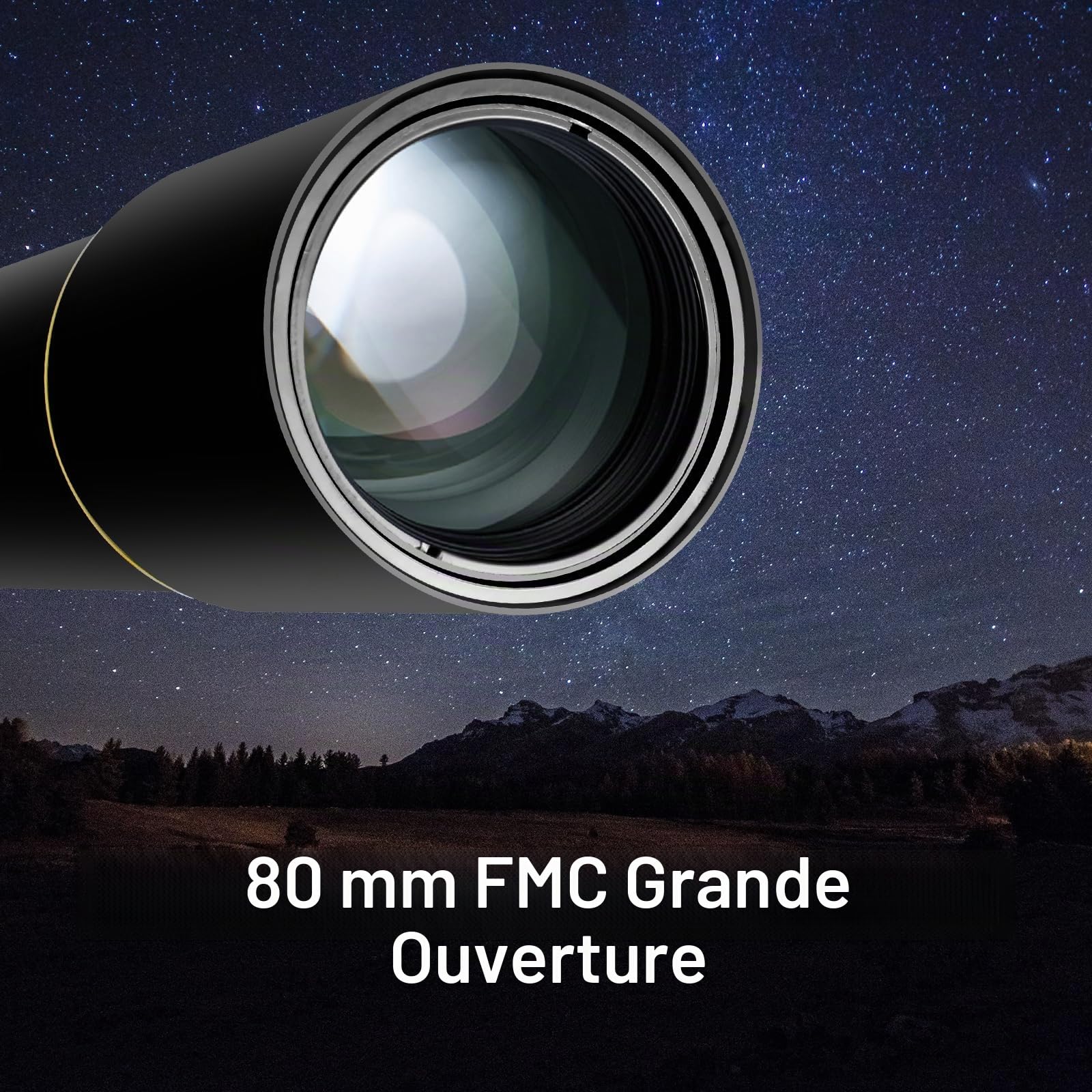 Télescope astronomique pour Adultes, télescope réfractif Professionnel de Calibre 80mm 900mm pour Enfants et débutants, télescope de Voyage Compact et Portable avec Sac de Transport