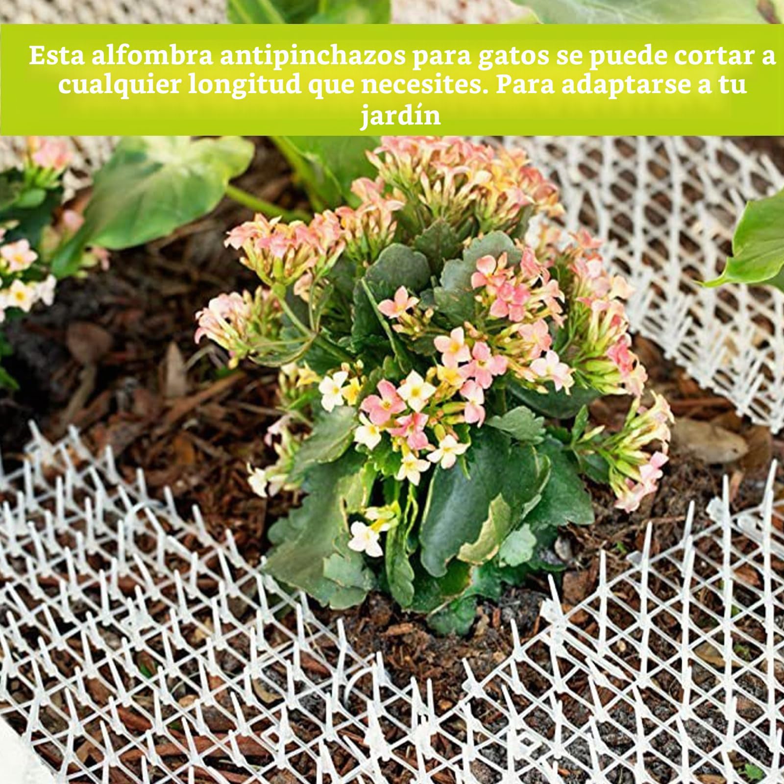 JMIATRY Pinchos Anti Gatos 30x400cm, Repelente Gatos, Alfombrilla Anti Gatos para Interior Exterior Césped Jardín Protección de Plantas