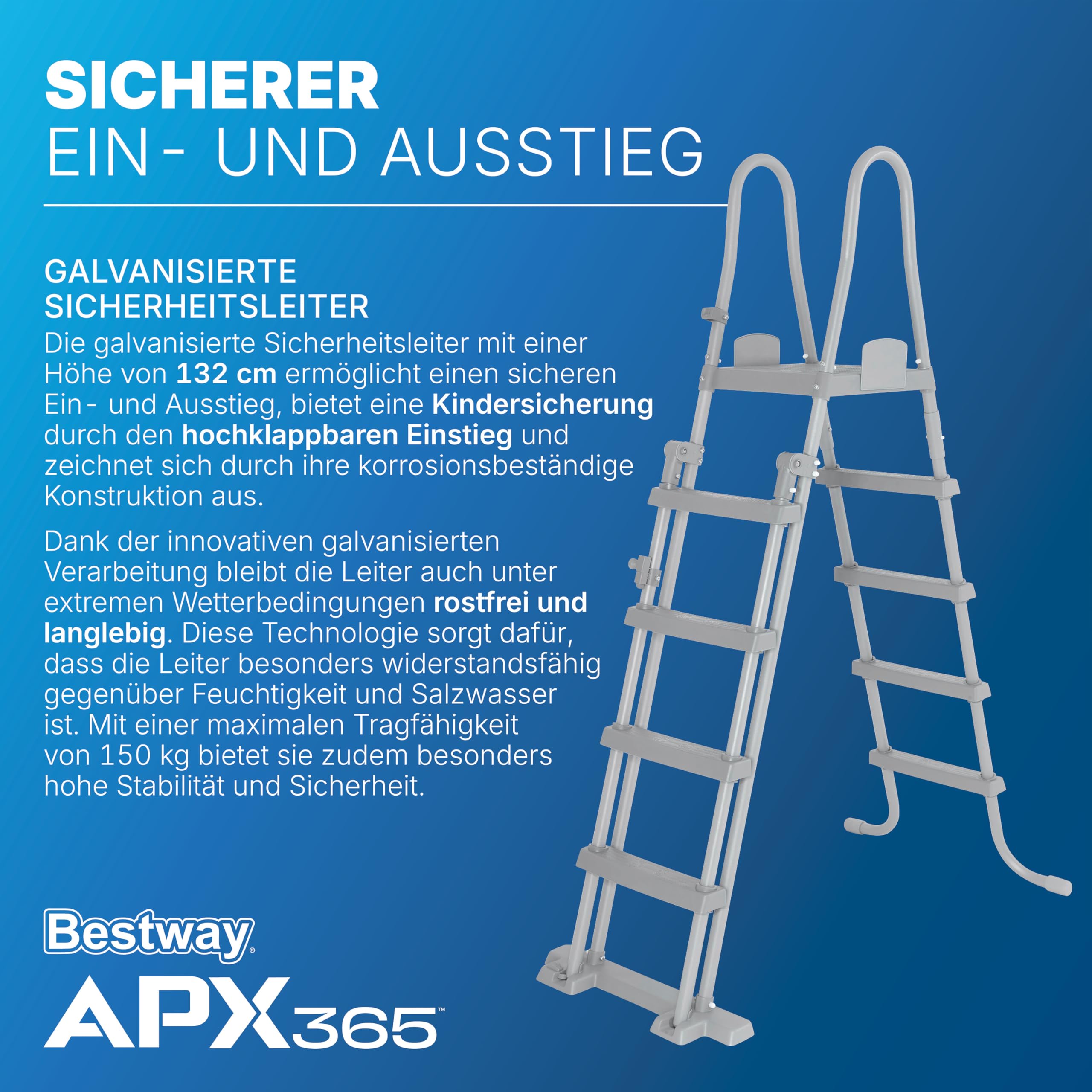 Bestway APX365 Winterfestes Frame Pool Set, Sandfilteranlage, 549 x 274 x 132 cm, 16.477 L, Stahlrahmen, Polar-Shield, Dunkle Marmor-Optik, Sicherheitsleiter, Abdeckplane, Werkzeugloser Aufbau, DEKRA