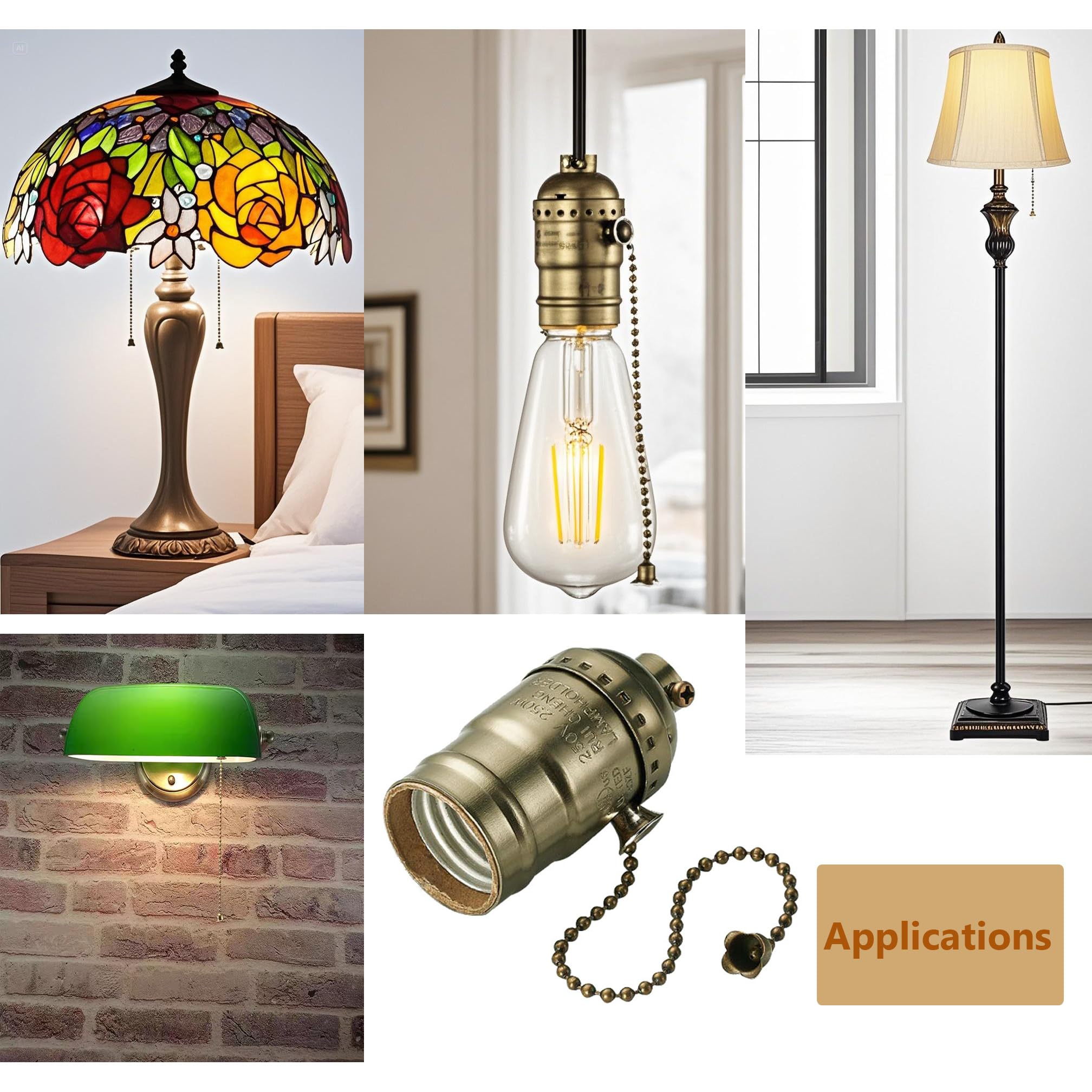 Snapklik.com : TWDRTDD 3 Pack E26/ E27 Aluminous Shell Vintage Bronze ...