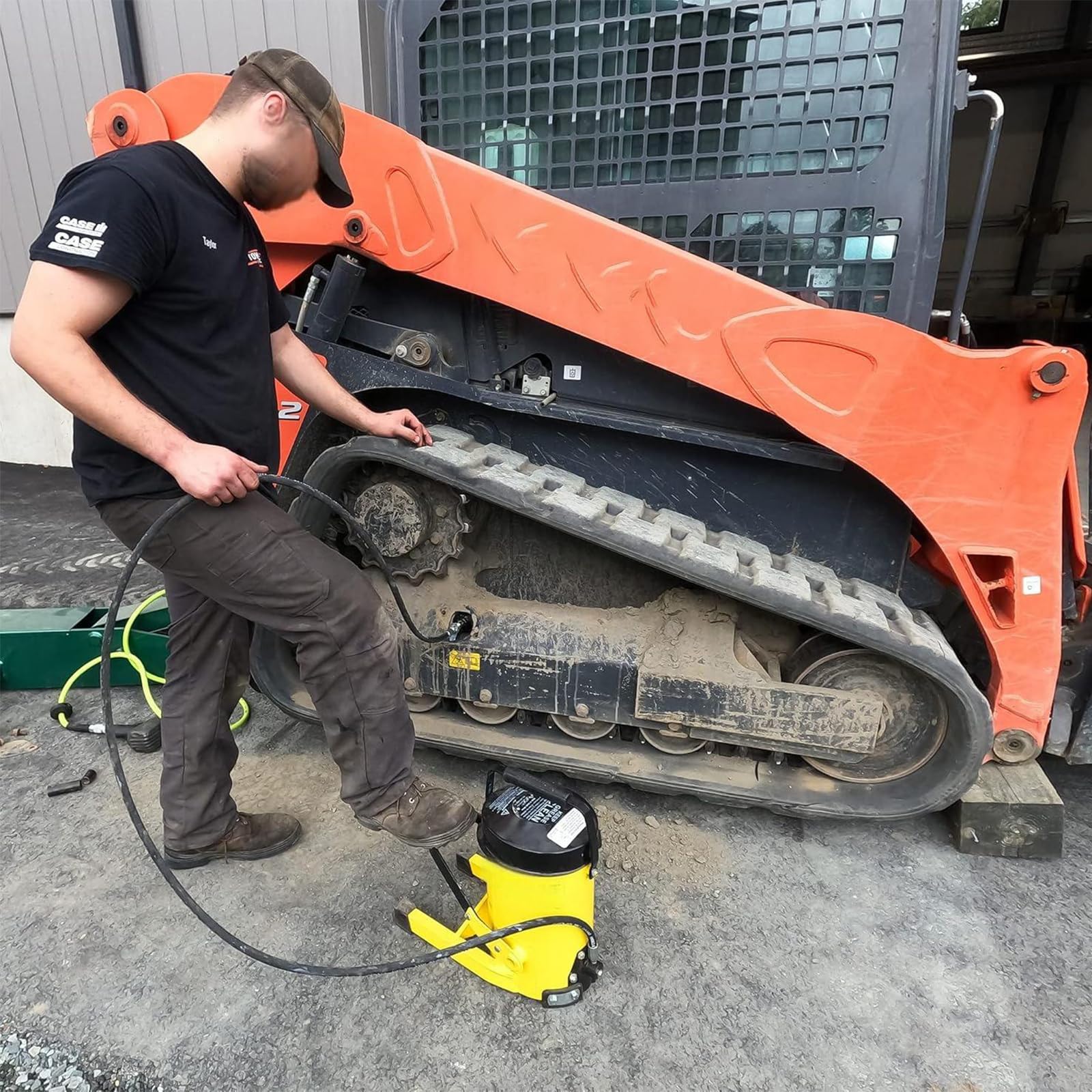 Zestaw pompy do smaru, smarownica do stóp 2,6 l z wężem hydraulicznym 2 m, obsługa bez użycia rąk, moc 10 000 psi, 0,85 l/min, smarowanie bez bałaganu