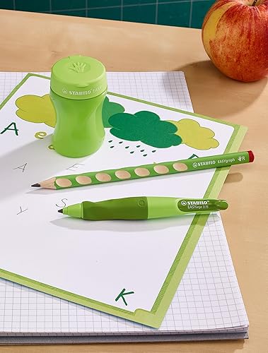 Miniatura 4 de Afilador ergonómico de contenedores - STABILO EASYsharpener - 3 en 1 - Diestro - Verde