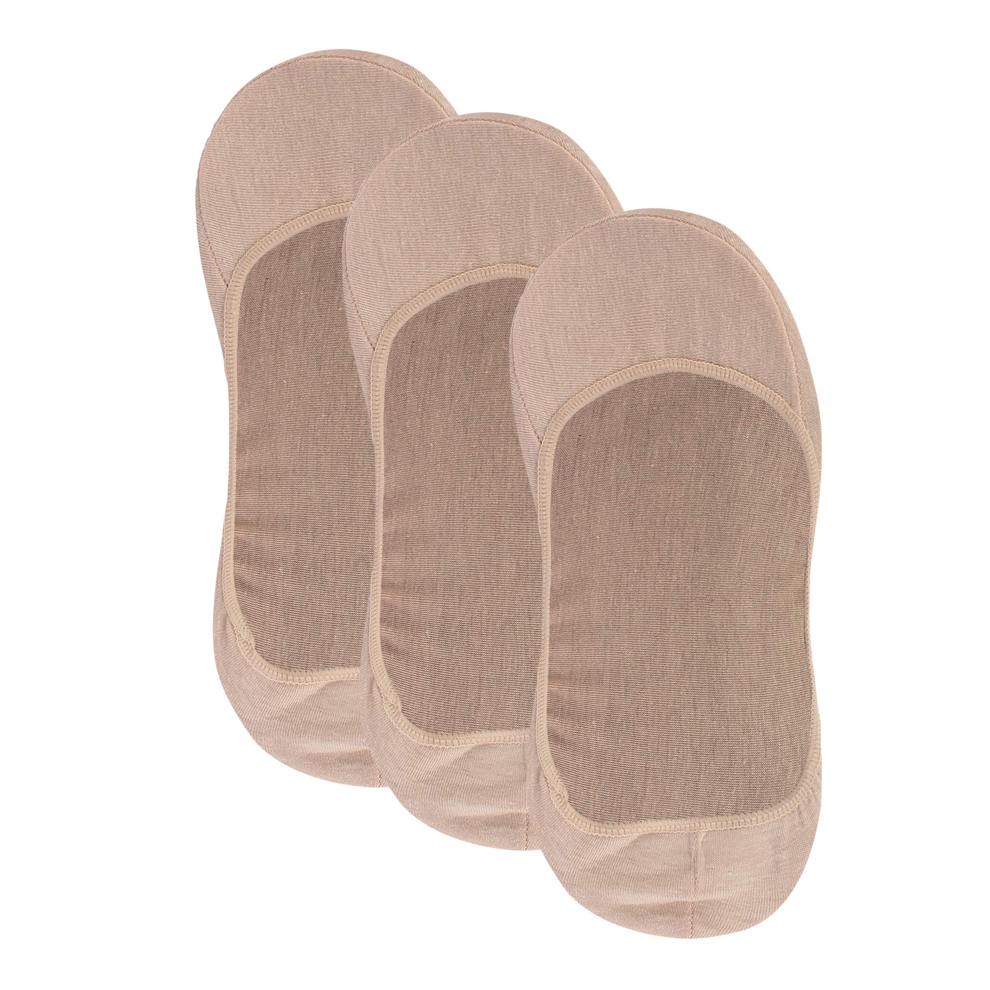 Women's Cotton Hidden Loafer No Show Invisible Foot Liner Socks - Pack of 3 Pairs