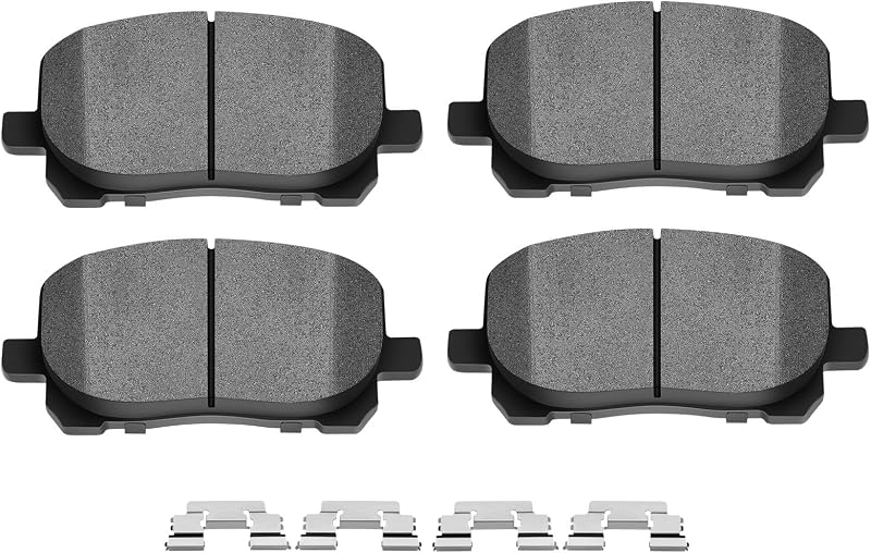 Pastilhas de freio dianteiras SCITOO D923 de cerâmica para Pontiac Vibe, Toyota Corolla e Toyota Matrix 2003–2008 – Jogo com 4 unidades