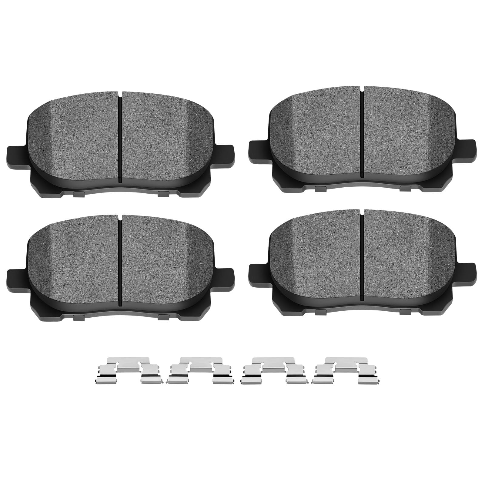 SCITOO D923 Front Semi-Metal Brake Pads Sets - Fit for Pontiac Vibe &amp; Toyota Corolla (2003-2008), Toyota Matrix (2003-2008), As Pictures Shown