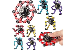 8 Unique, Transformable Fidget Spinners: Stress and Anxiety Relief Toys for Boys Age 8-10