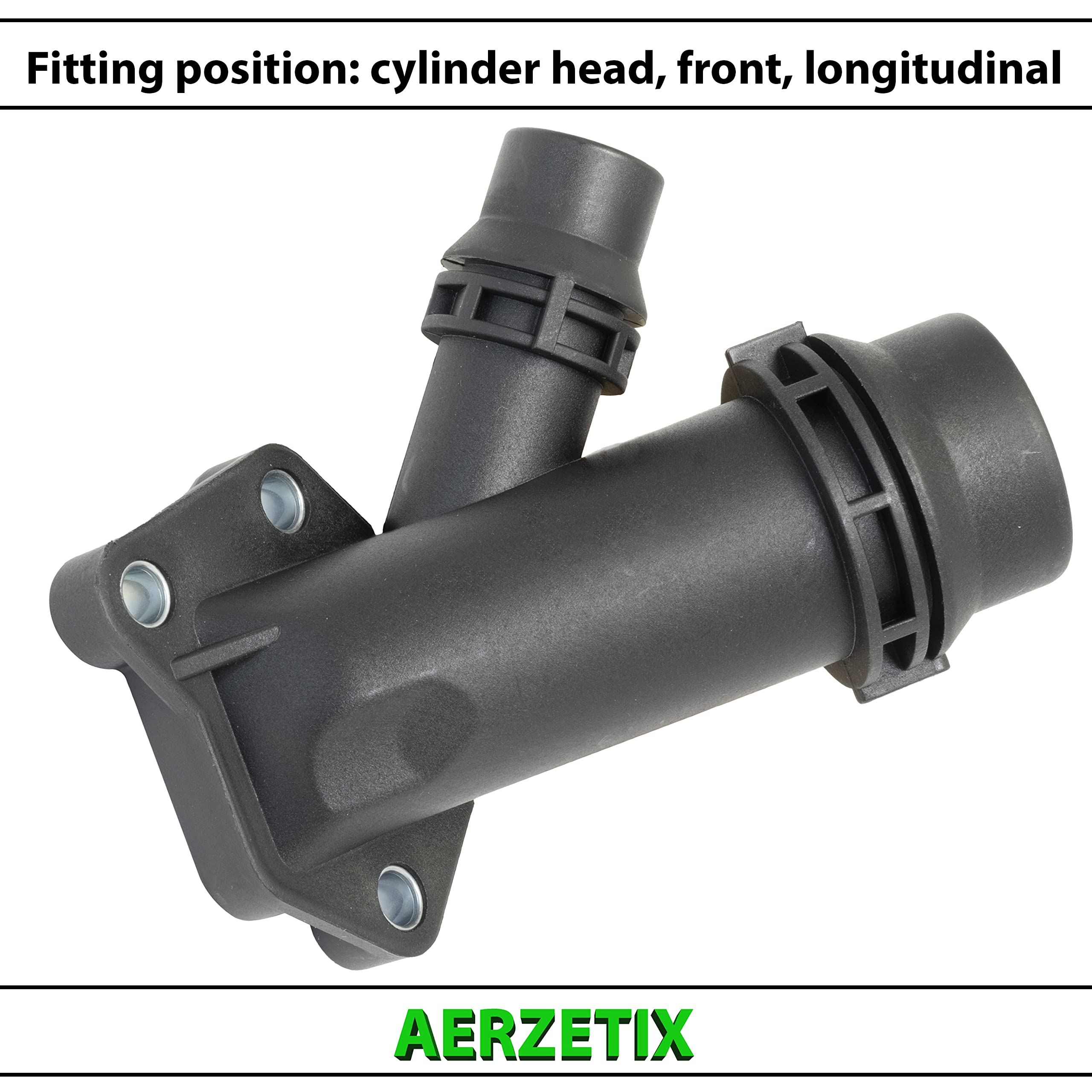 AERZETIX - C66184 - Coolant flange with sealing ring - front, side 