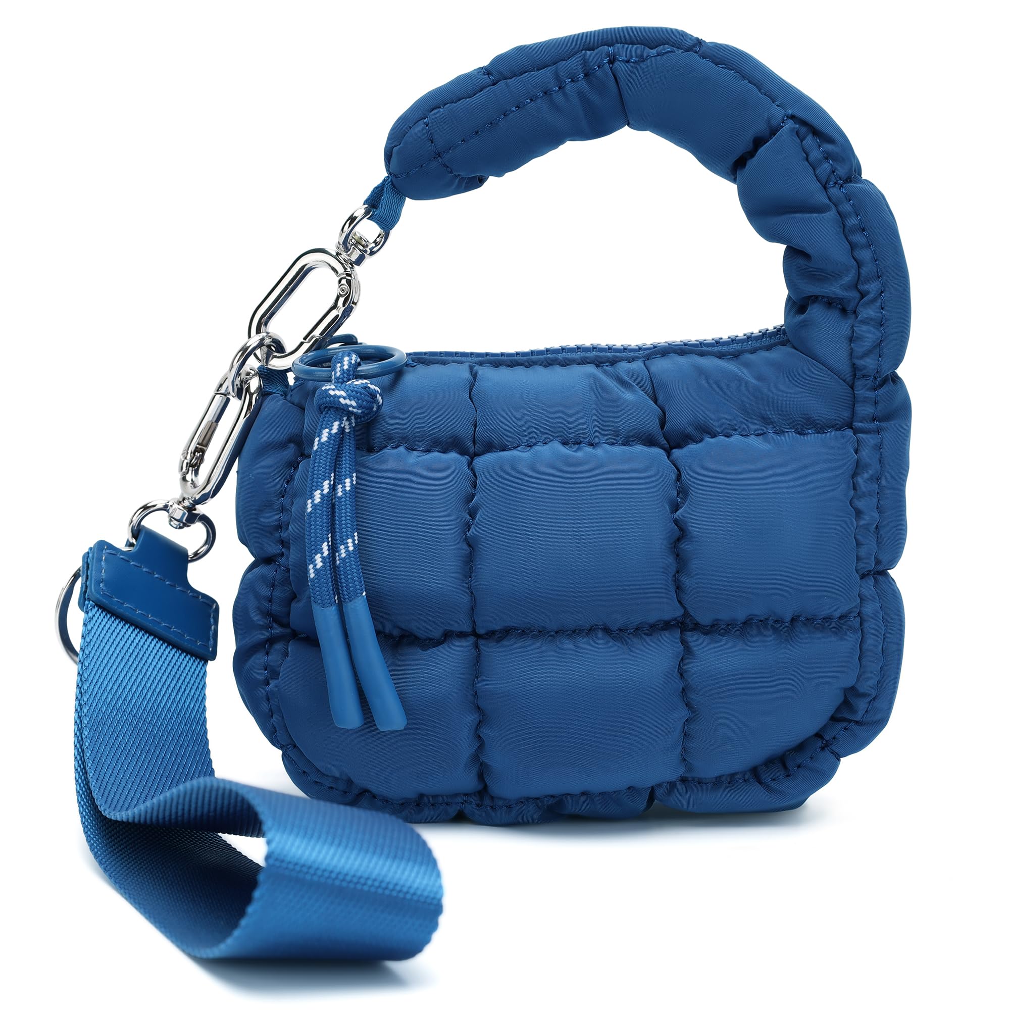 Mini Quilted Wristlet Bag for Women, Puffer Handbags,Evening Bags,Charm Lipstick Bag,Cute bag Charm for Gift