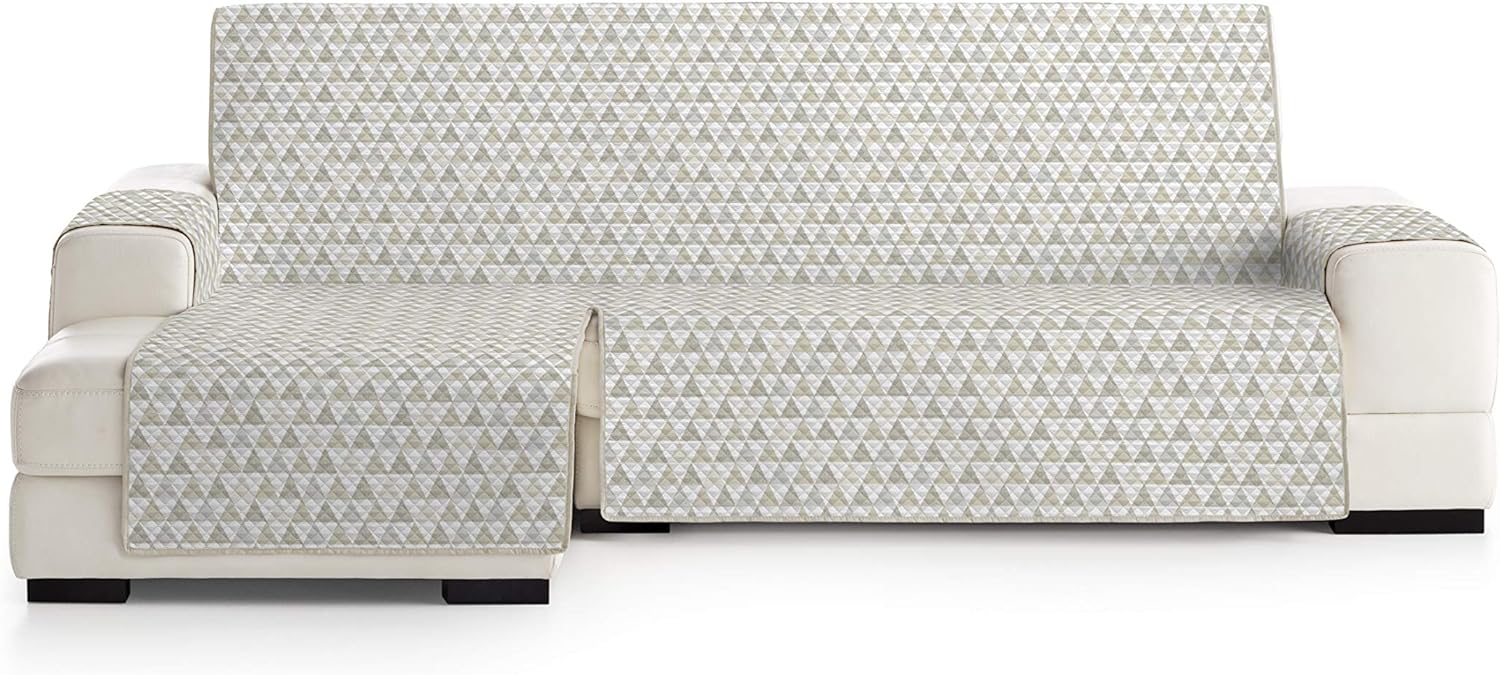 Eysa Nordic Funda, Poliéster, C/1 Beige-Beige, Chaise Longue 240cm. Válido para sofá Desde 250 a 300cm